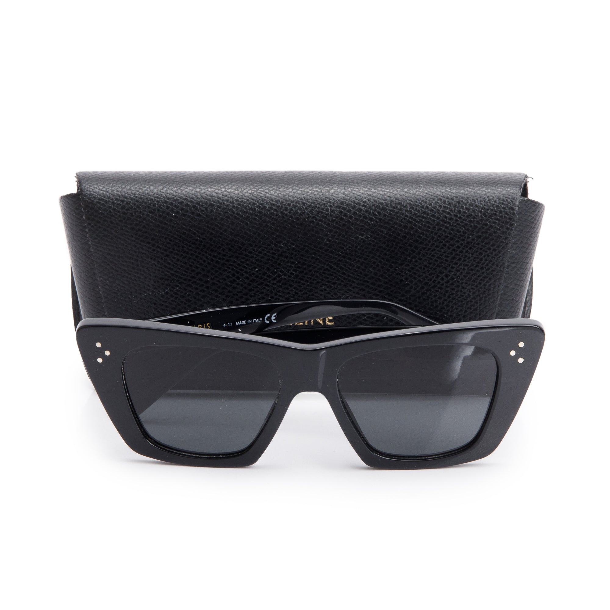 Celine CL401871 Black Acetate Cat-Eye Sunglasses w/ Case