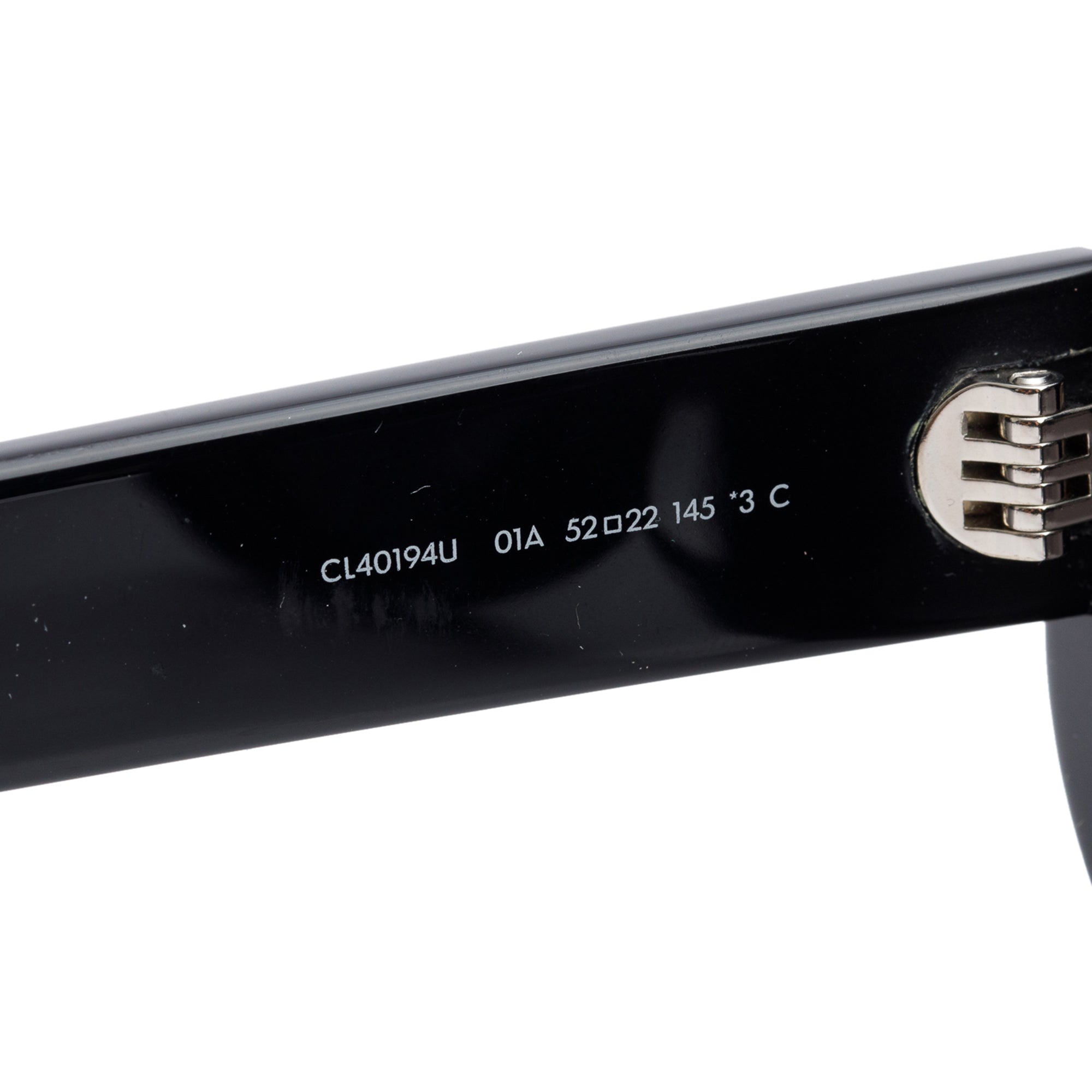 Celine CL40194U Black Acetate Triomphe 01 Oval Sunglasses w/ Box & Case