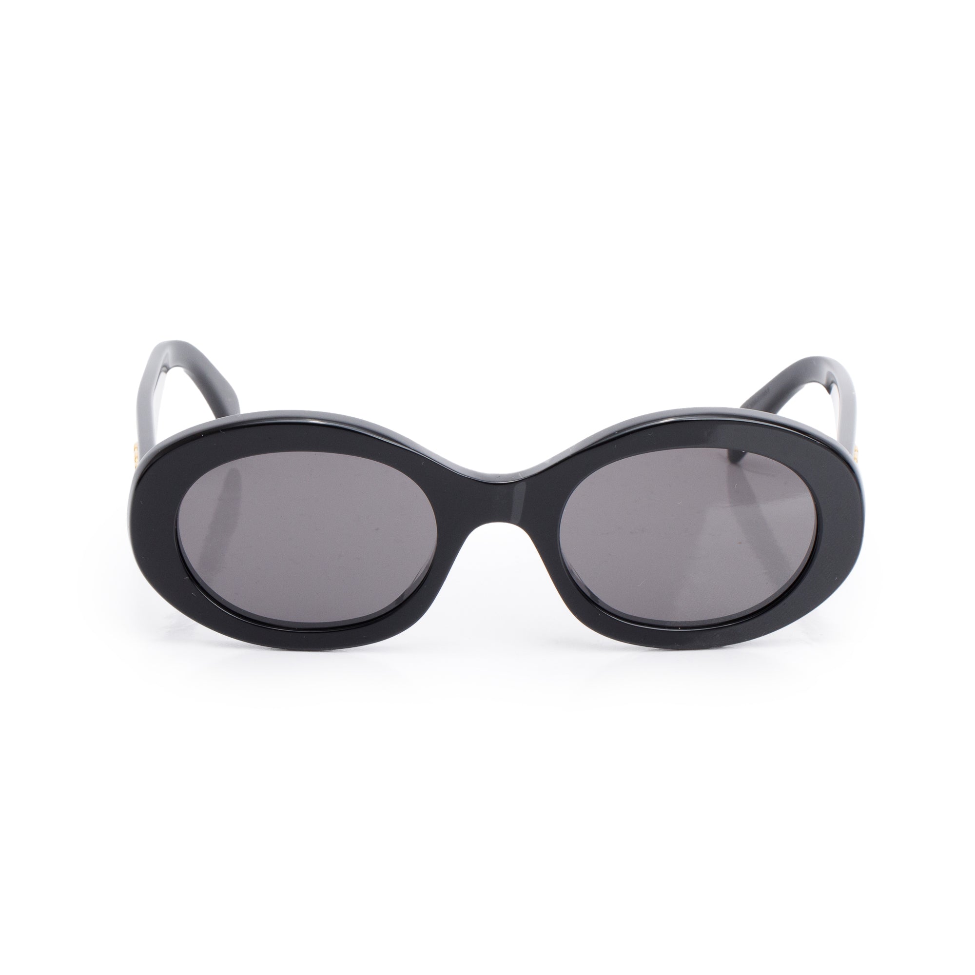 Celine CL40194U Black Acetate Triomphe 01 Oval Sunglasses w/ Box & Case