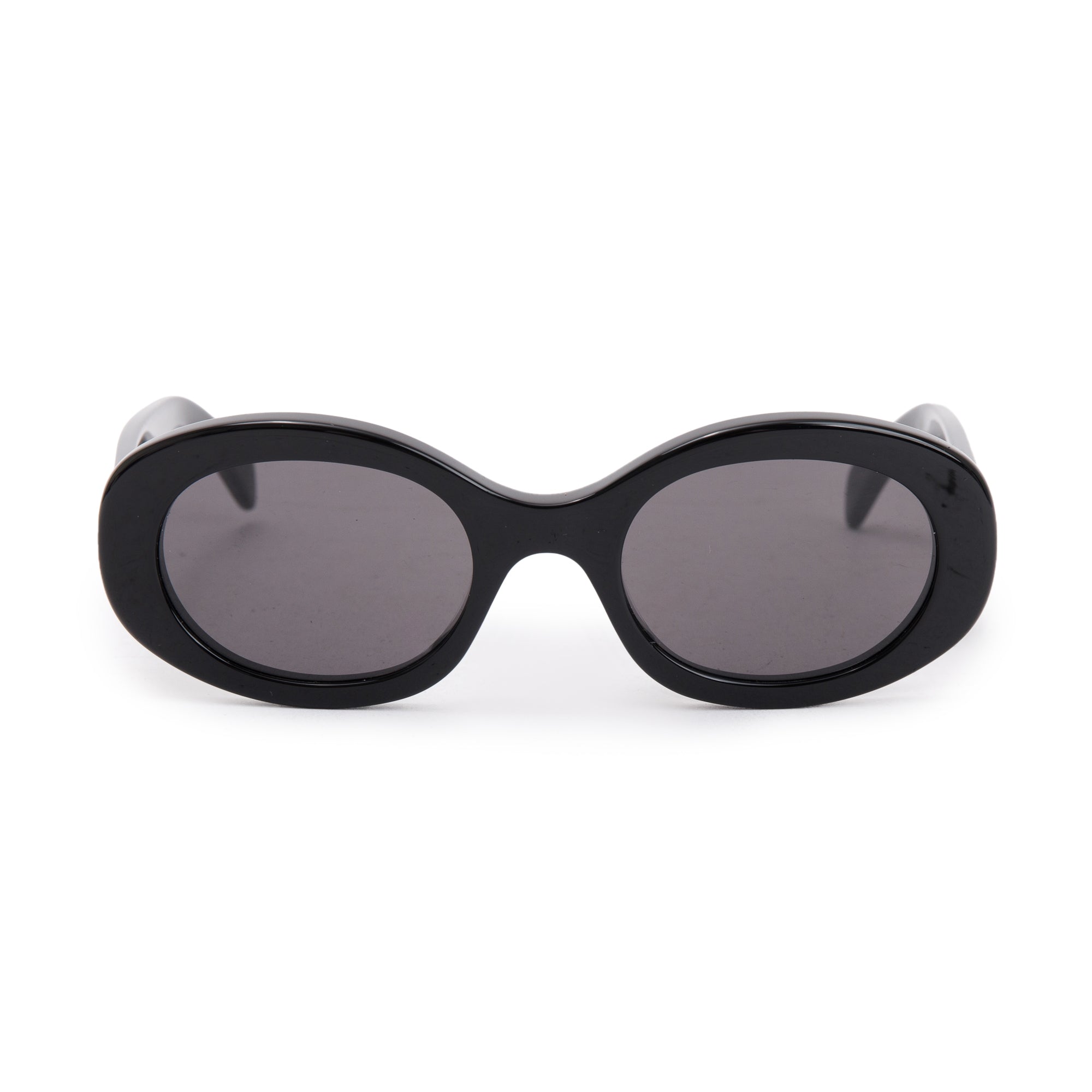 Celine CL40194U Black Acetate Triomphe 01 Oval Sunglasses