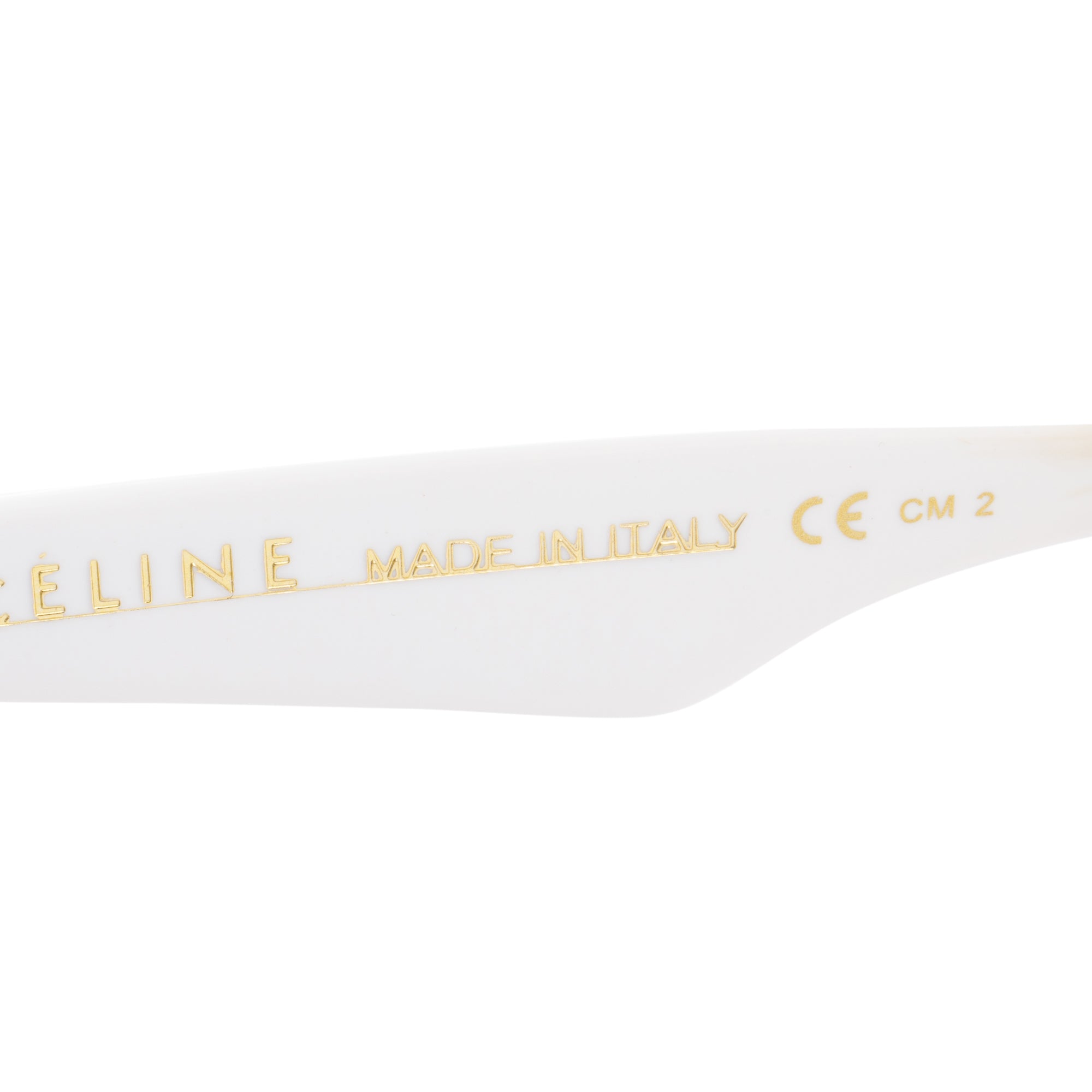Celine CL4019IN White Acetate Cat Eye Sunglasses w/ Case