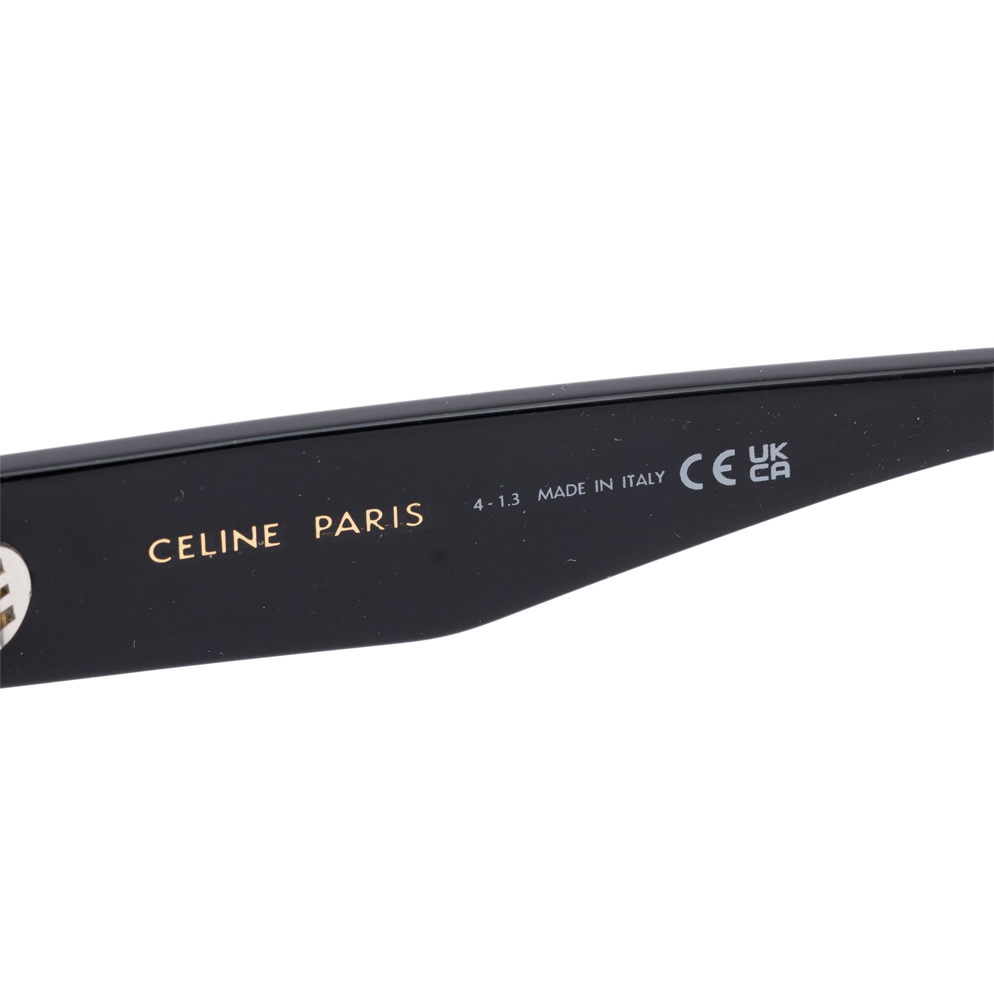 Celine CL40227U Black Acetate Triomphe Rectangular Sunglasses w/ Case