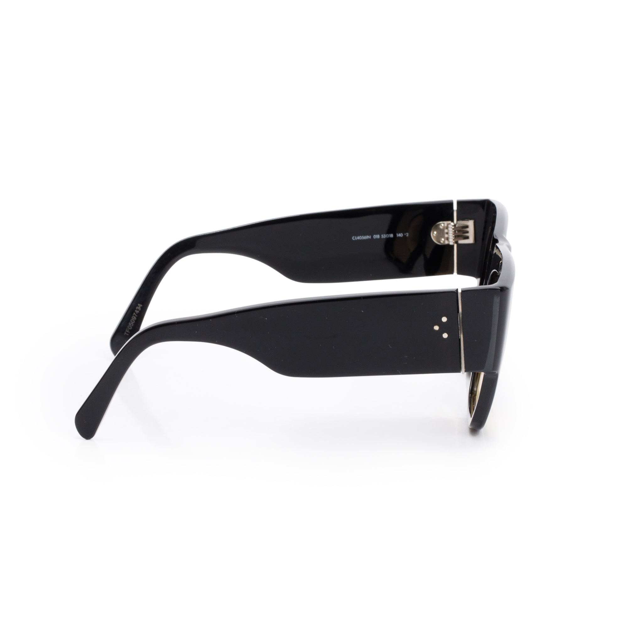 Celine CL4056IN Black Acetate Square Shield Sunglasses w/ Case