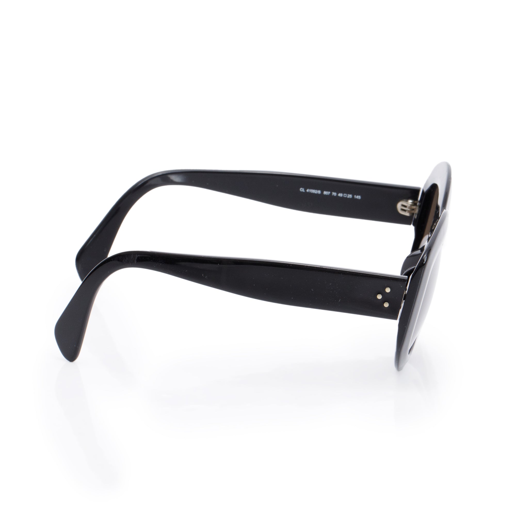 Celine CL41092/S Black Acetate Oval Sunglasses w/ Case