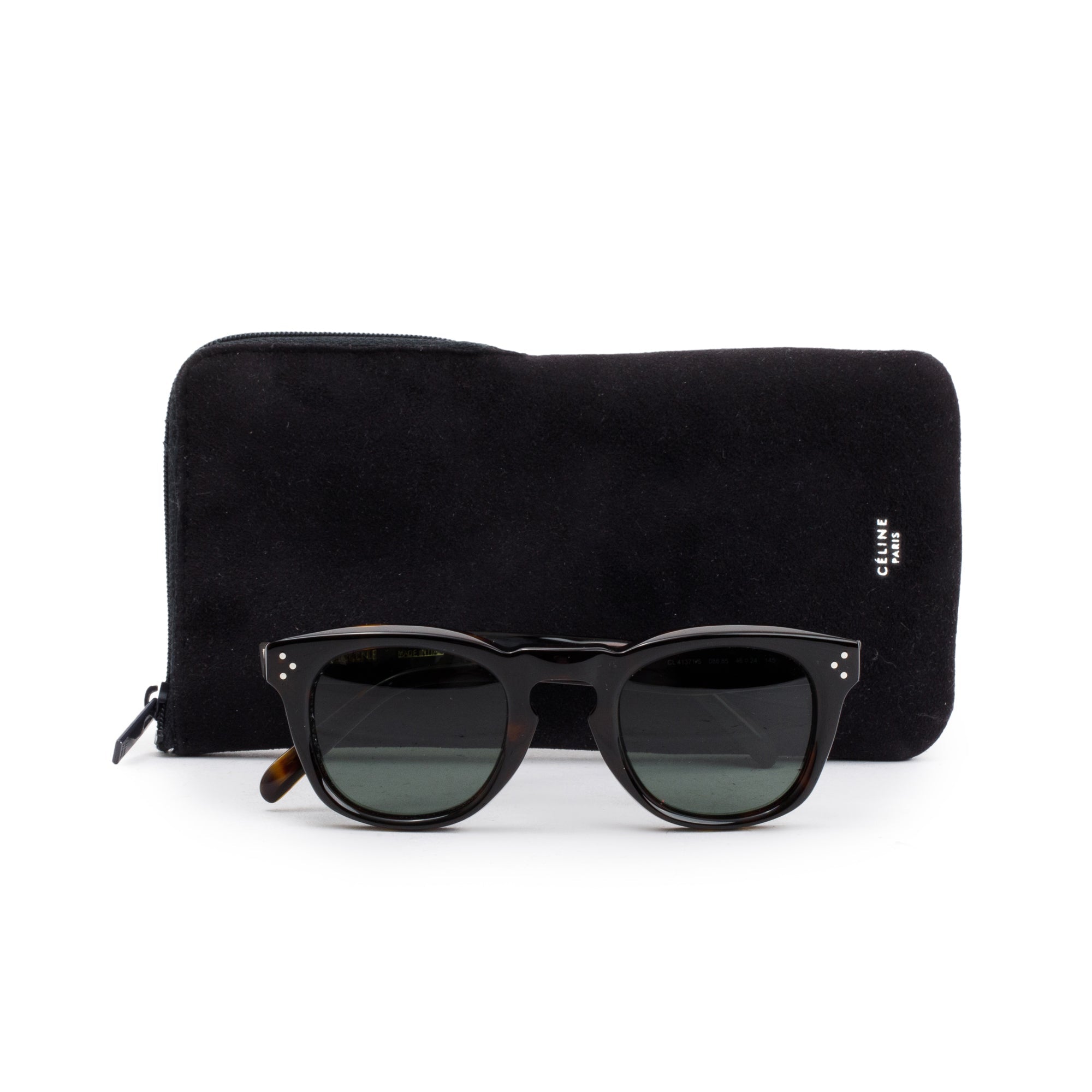 Celine CL41371/S Havana Acetate Round Sunglasses w/ Case