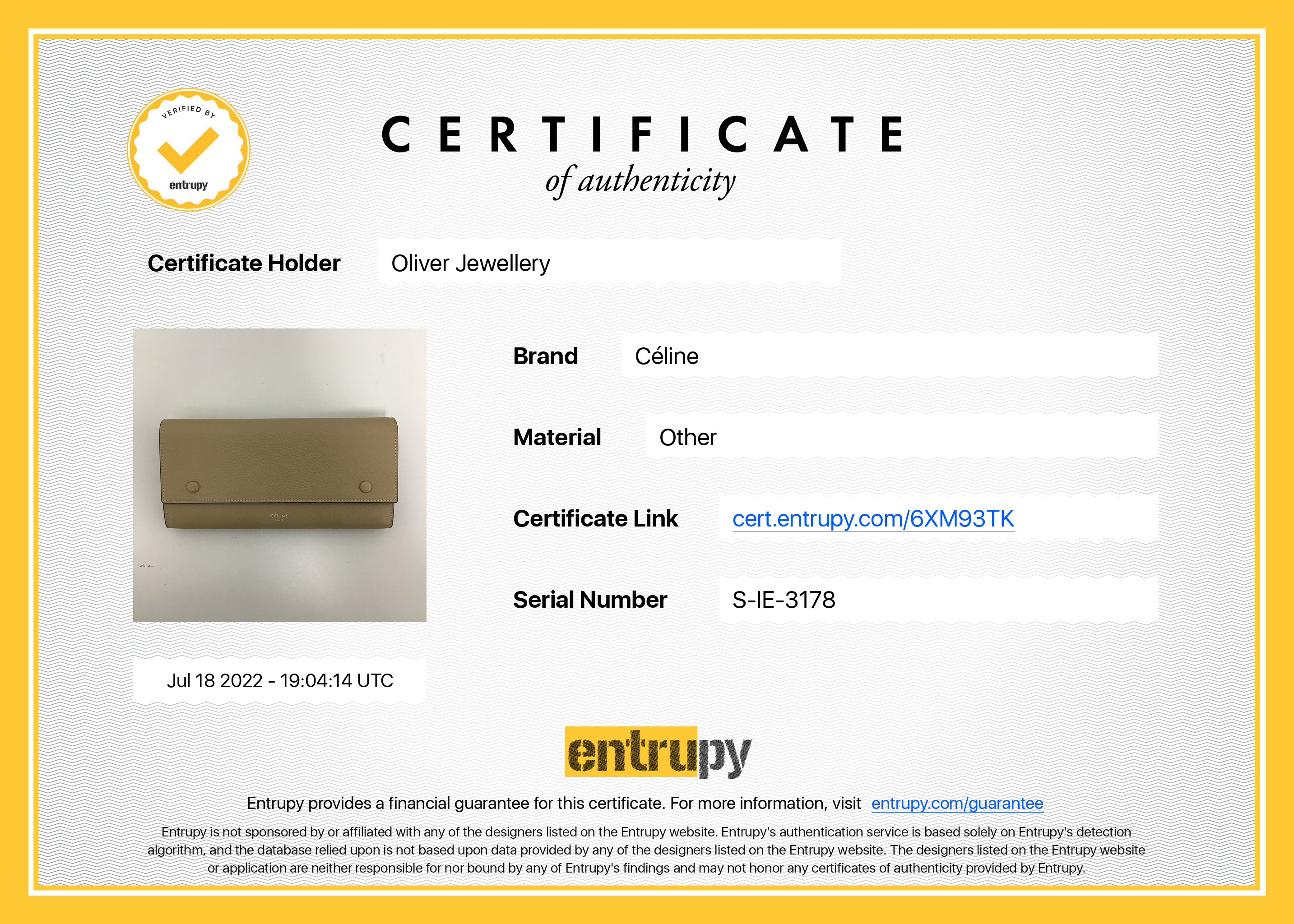 Celine Large Multifunction Flap Wallet w/ Box