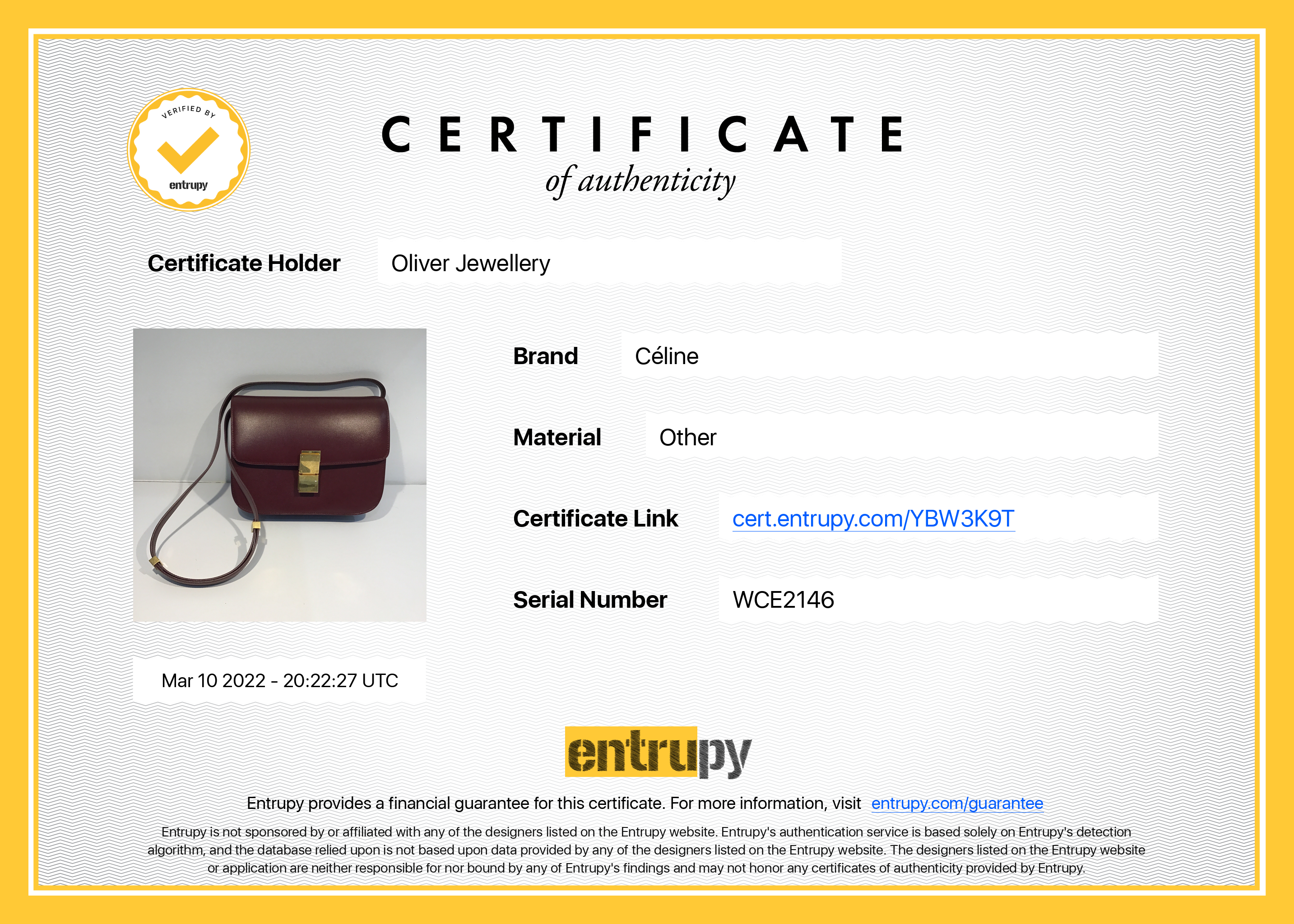 Celine Medium Classic Box Bag w/ Box