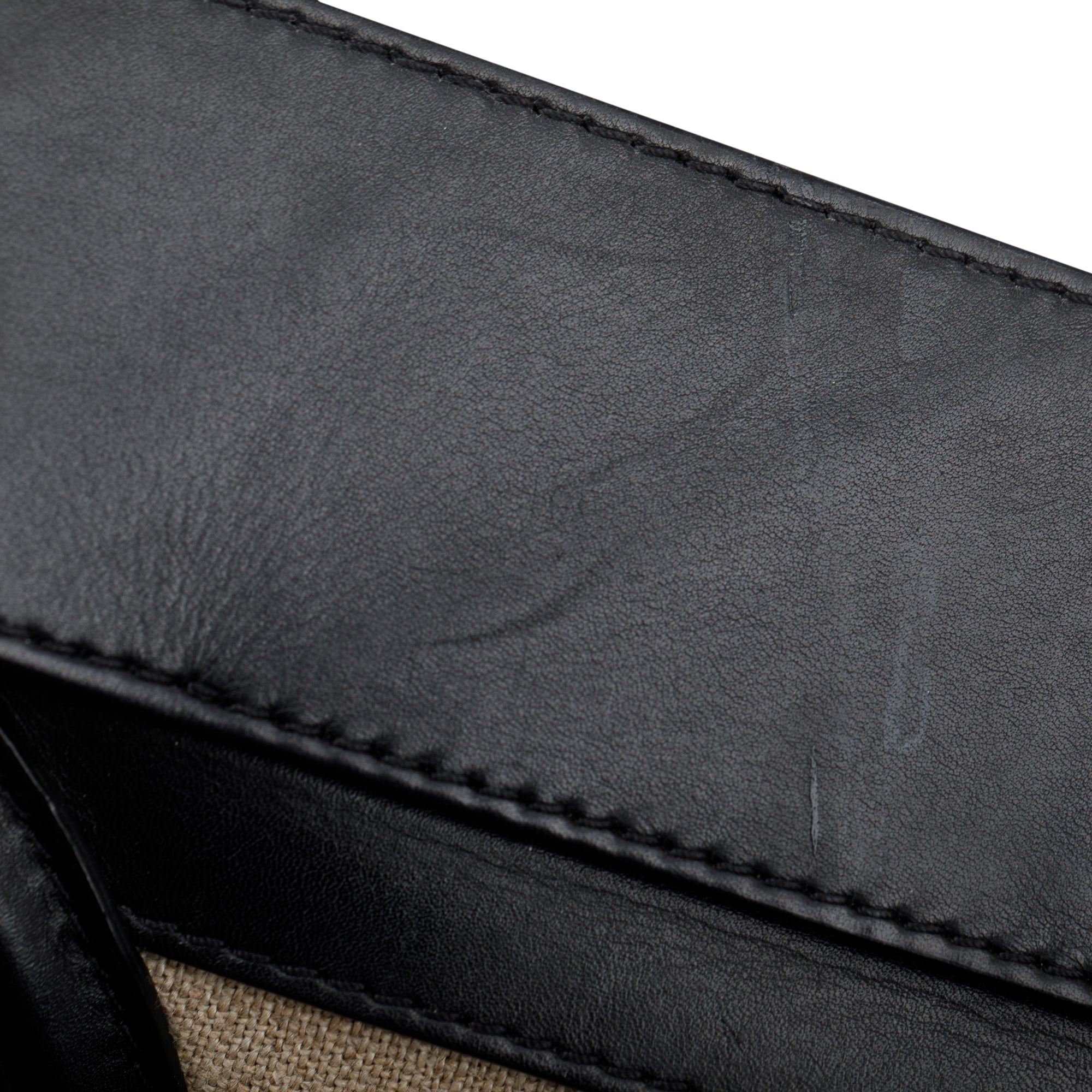 Celine Natural Canvas and Black & Navy Tricolour Calfskin Leather Mini Luggage Tote