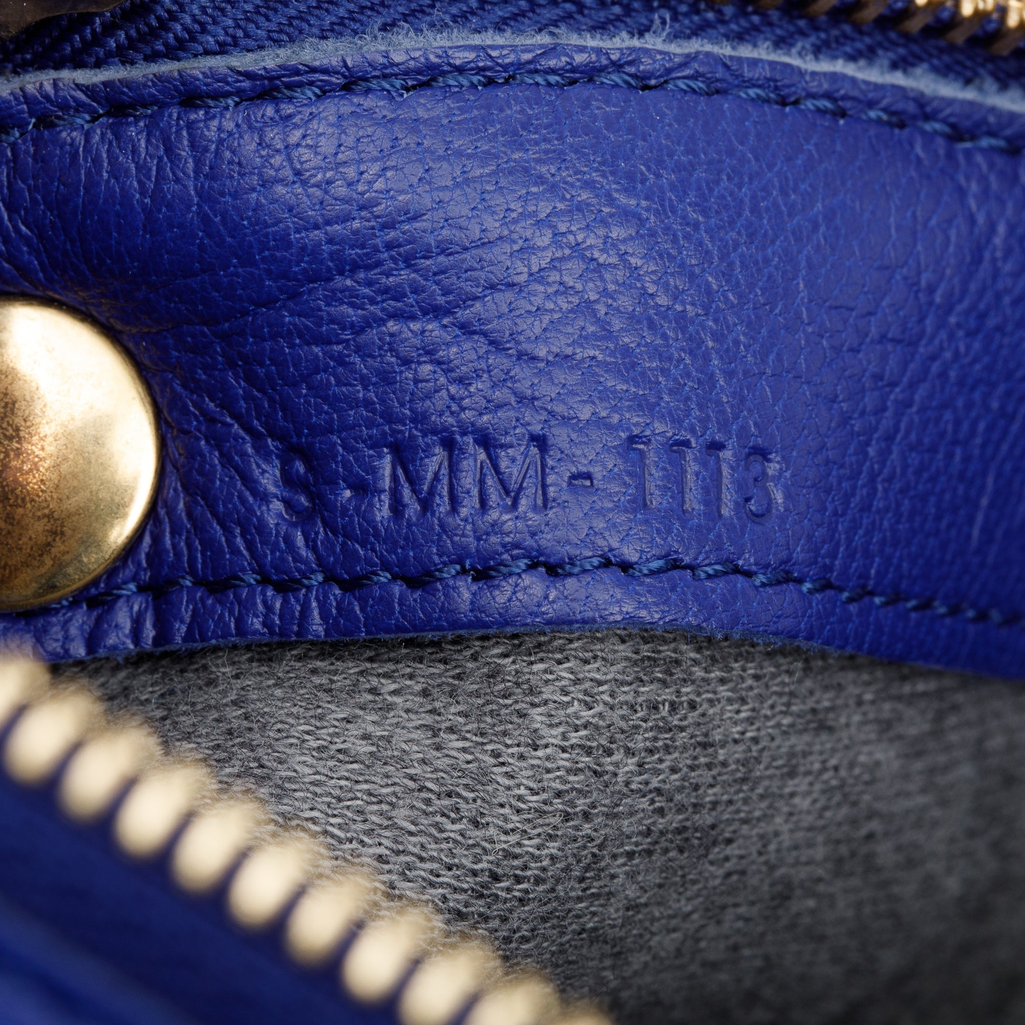 Celine Navy Blue Calfskin Leather Small Trio Crossbody Bag