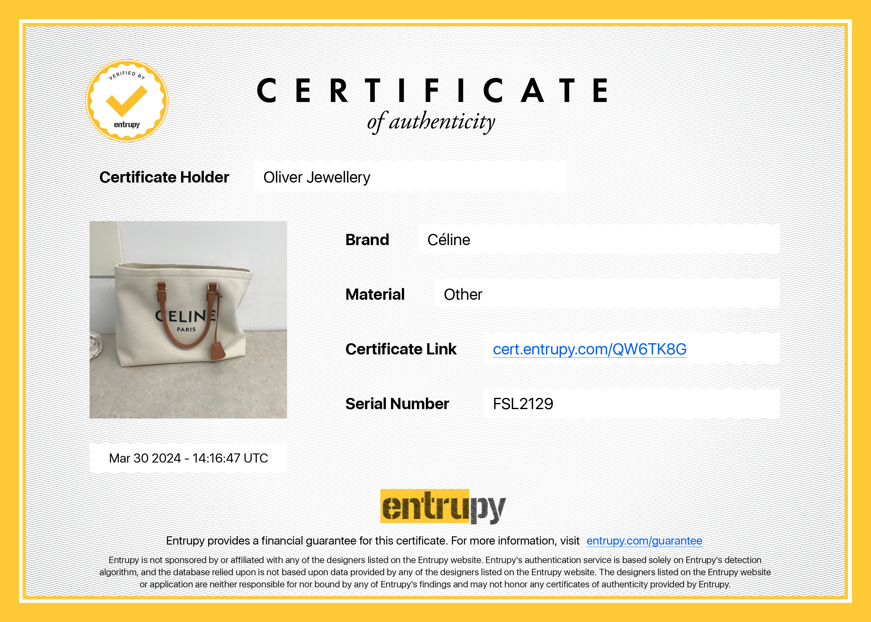 Celine Neutral Canvas Tan Calfskin Leather Horizontal Cabas Tote