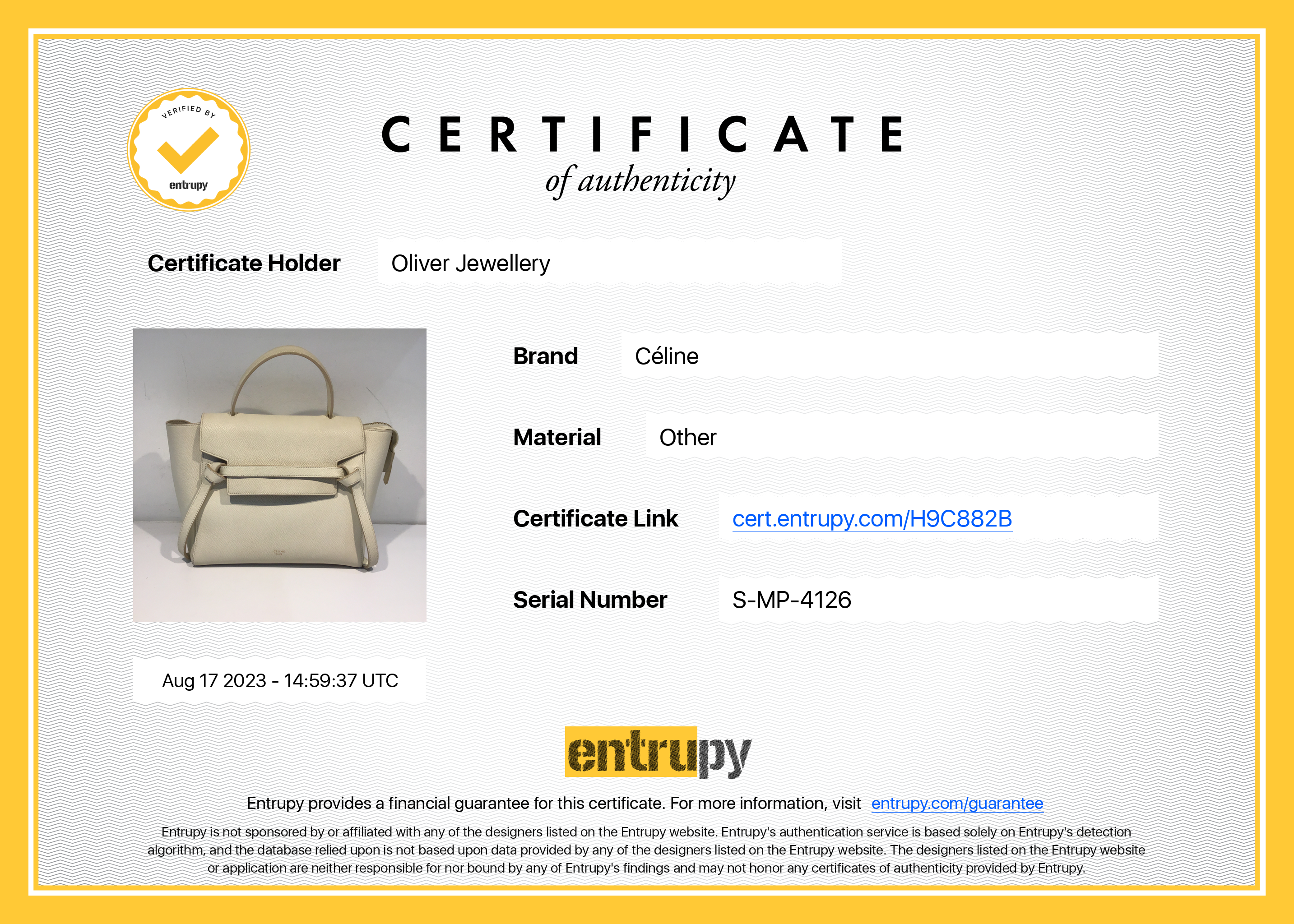 Celine Neutral Leather Micro Belt Bag w/ Strap