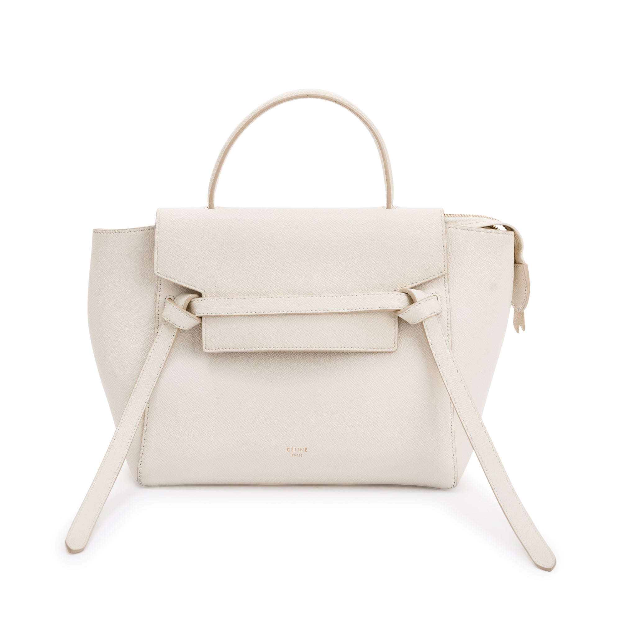 Celine Neutral Leather Micro Belt Bag w/ Strap