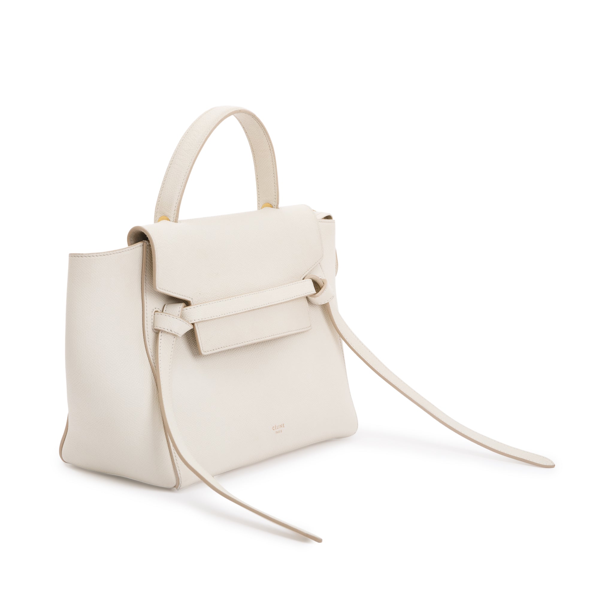 Celine Neutral Leather Micro Belt Bag w/ Strap