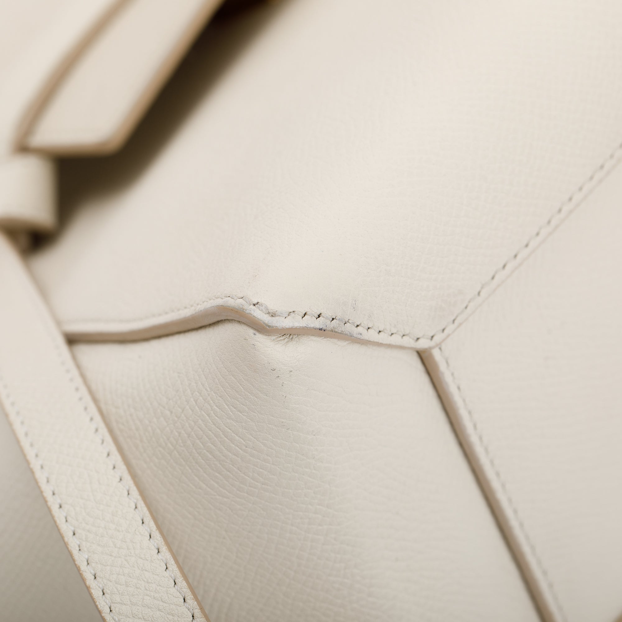 Celine Neutral Leather Micro Belt Bag w/ Strap