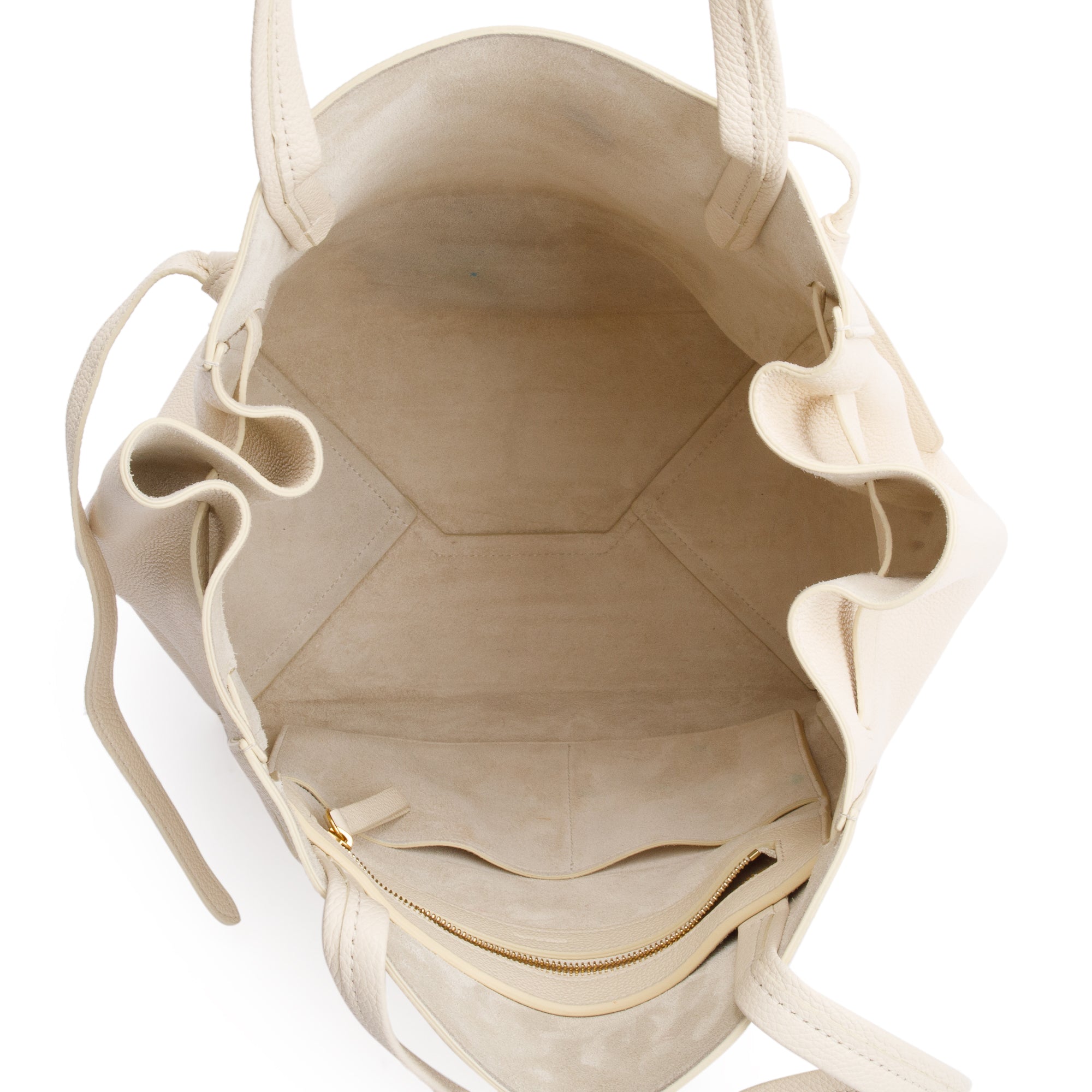 Celine Neutral Soft Grained Calfskin Small Cabas Phantom Tote