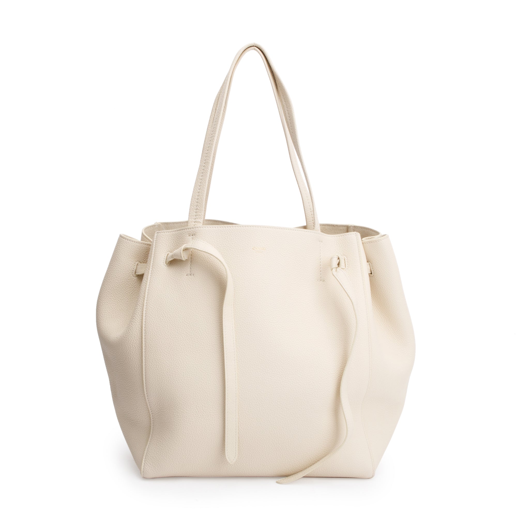 Celine Neutral Soft Grained Calfskin Small Cabas Phantom Tote