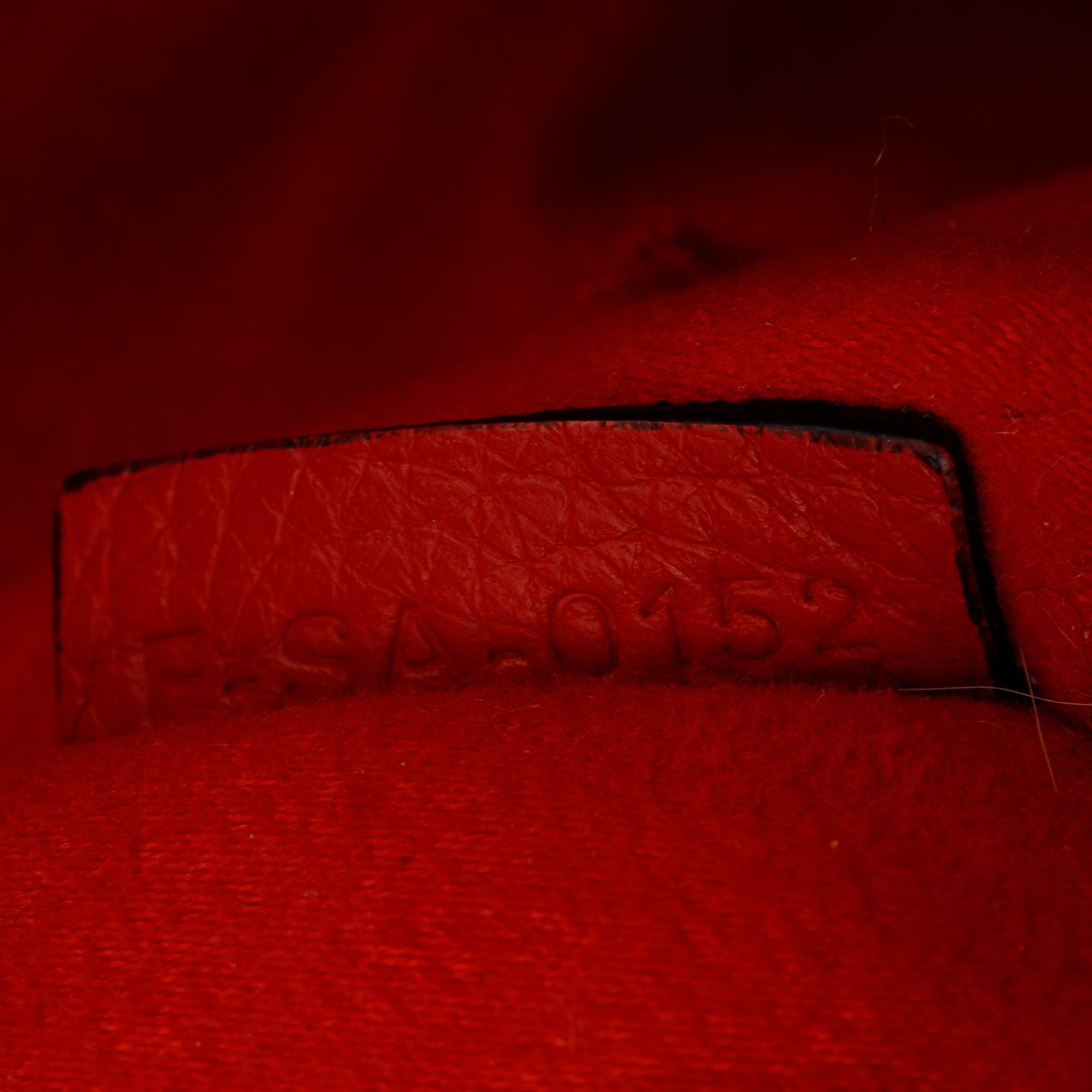 Celine Red Calfskin Leather Nano Luggage Tote