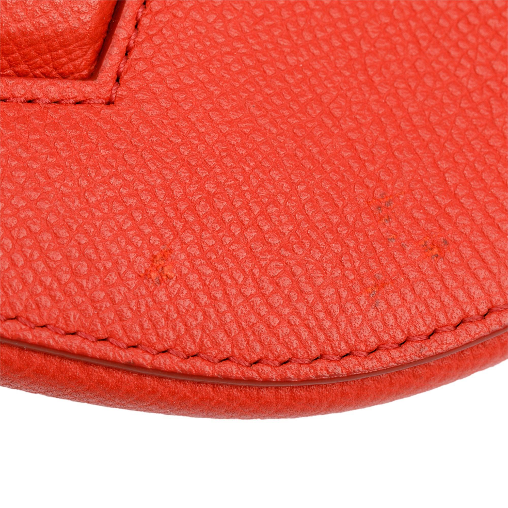 Celine Red Grained Leather Small Trotteur Crossbody Bag