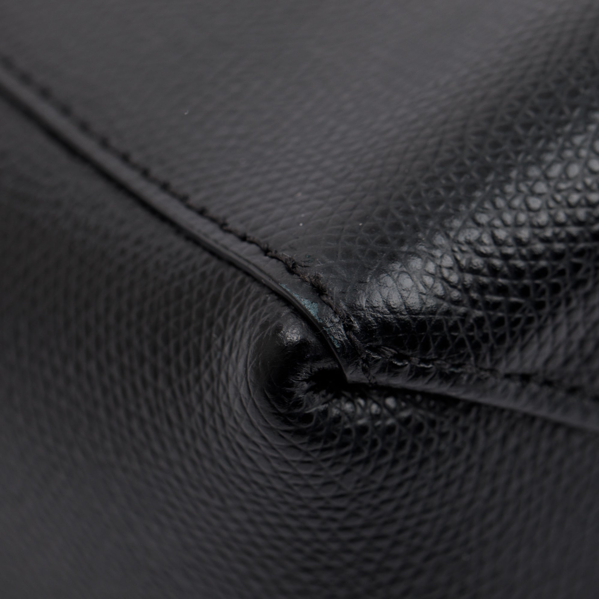 Celine Small Black Grained Calfskin Leather Vertical Cabas Tote w/ Strap