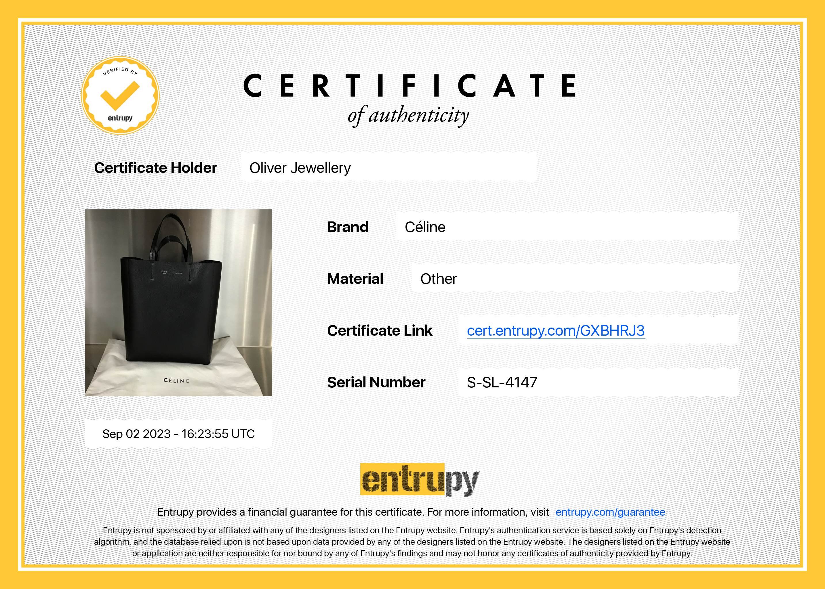 Celine Small Black Grained Calfskin Leather Vertical Cabas Tote w/ Strap