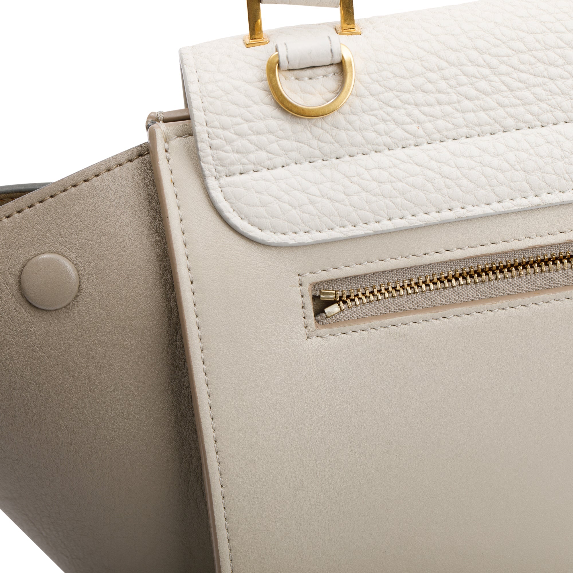 Celine Small Tricolor Leather Trapeze Bag