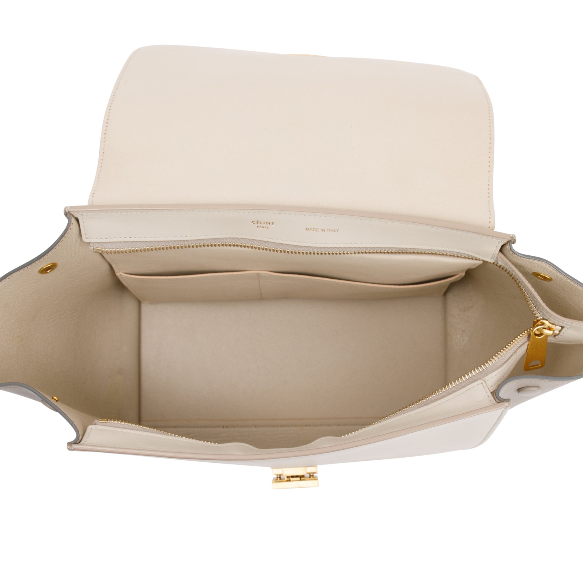 Celine Small Tricolor Leather Trapeze Bag