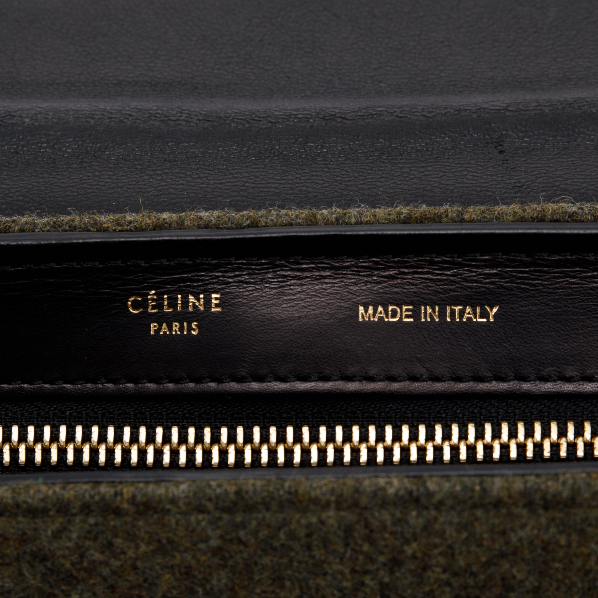 Celine Small Tricolour Wool Trapeze Bag