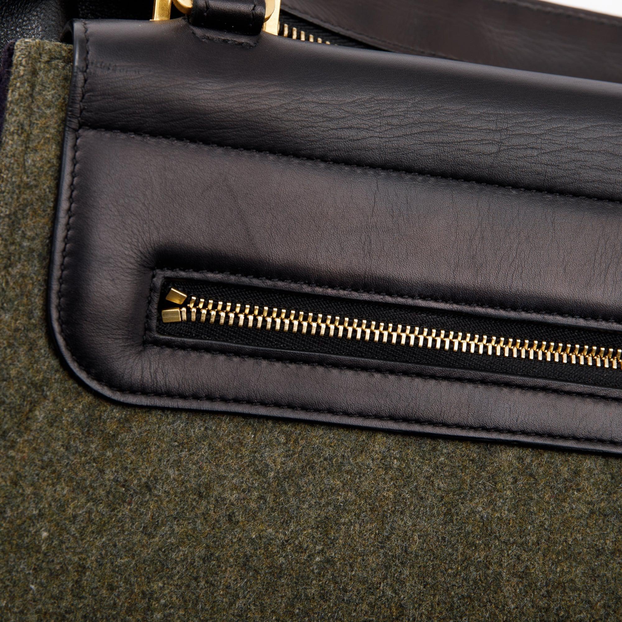 Celine Small Tricolour Wool Trapeze Bag