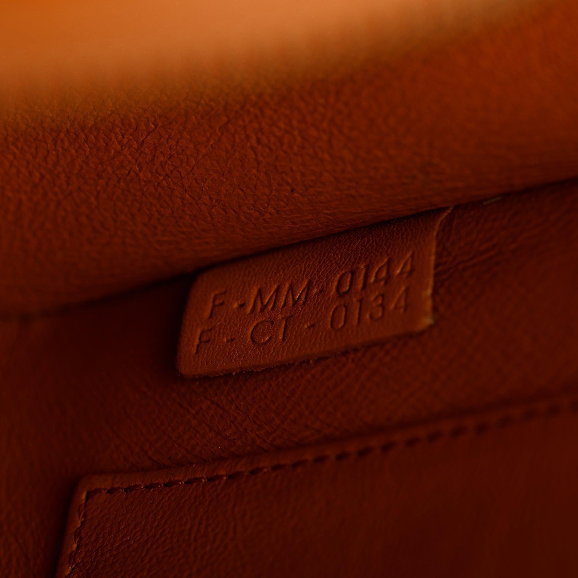 Celine Terracotta Smooth Calfskin Leather Nano Luggage Tote w/ Strap