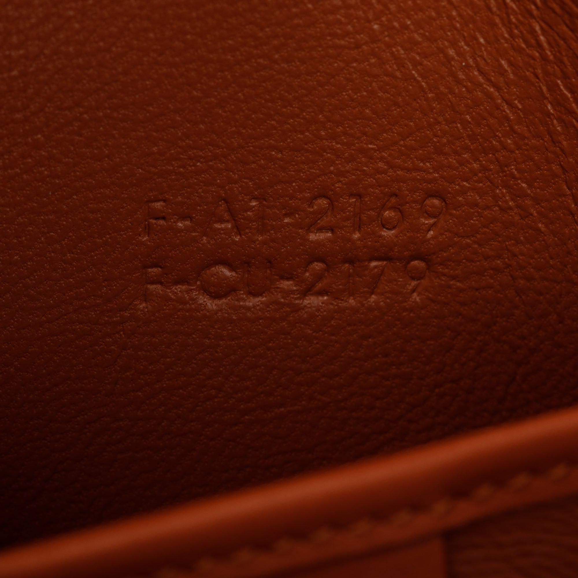 Celine Terracotta Smooth Calfskin Leather Nano Luggage Tote w/ Strap