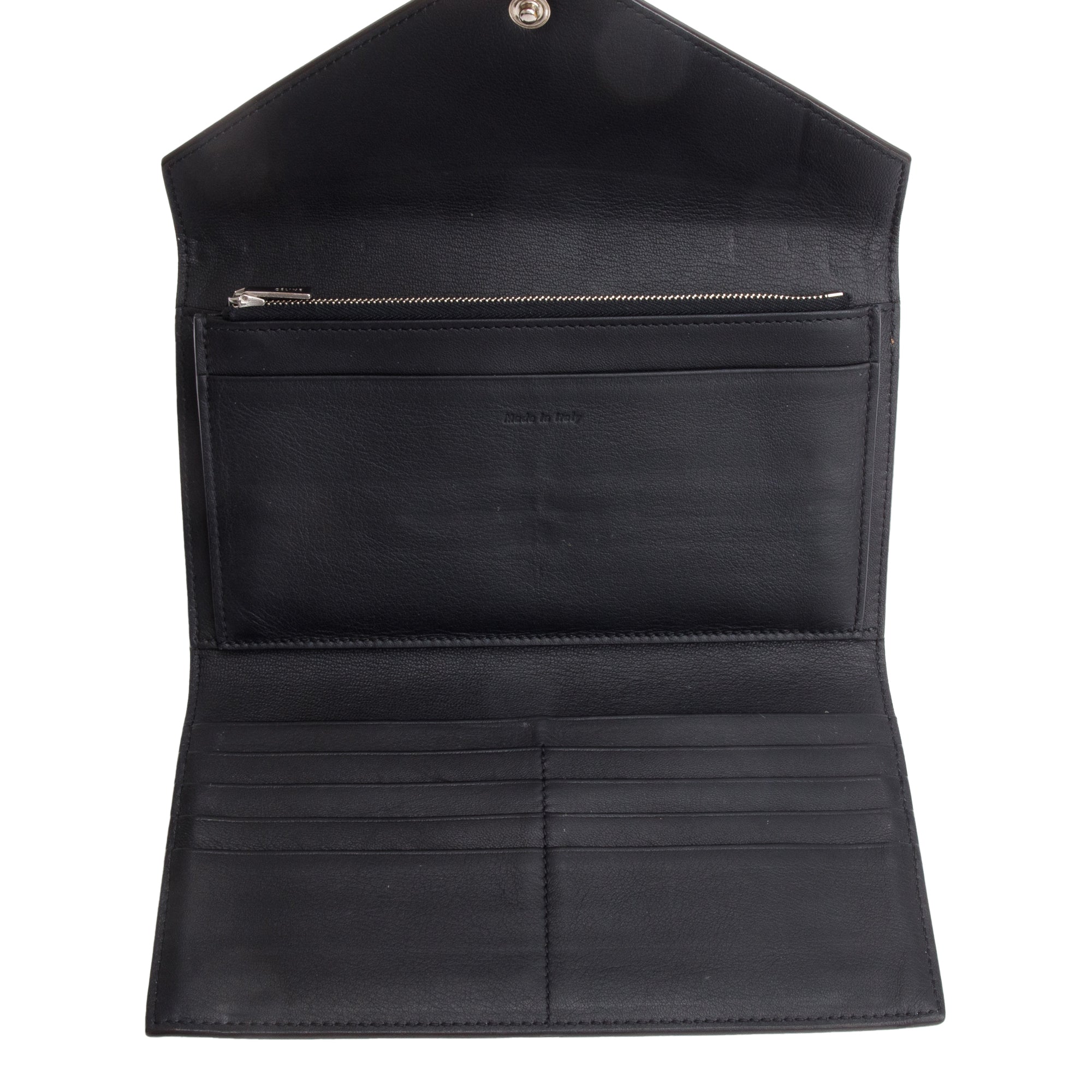 Celine Tricolour Leather Pocket Envelope Wallet