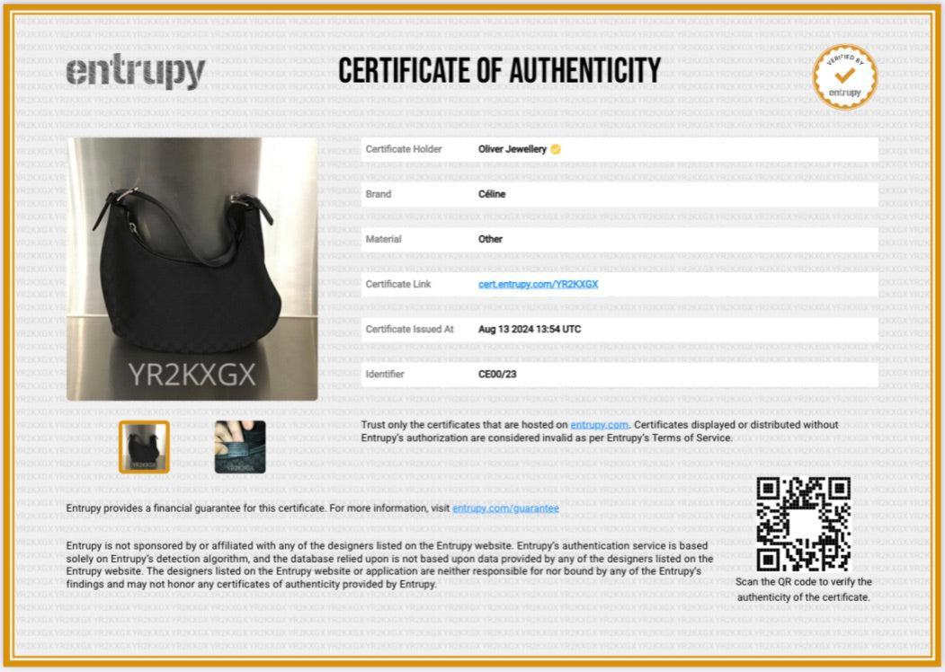 Celine Vintage Black Triomphe Canvas Ava Shoulder Bag – Oliver