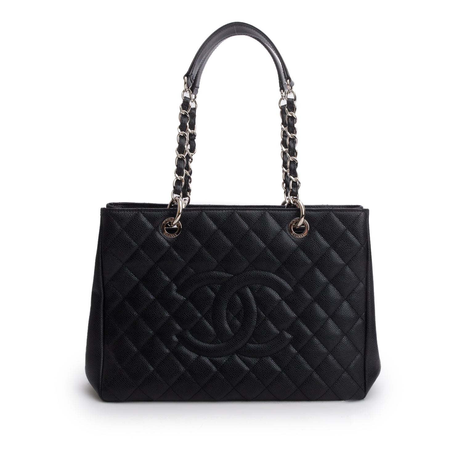 Chanel Black Caviar Leather Grand Shopping Tote (GST)