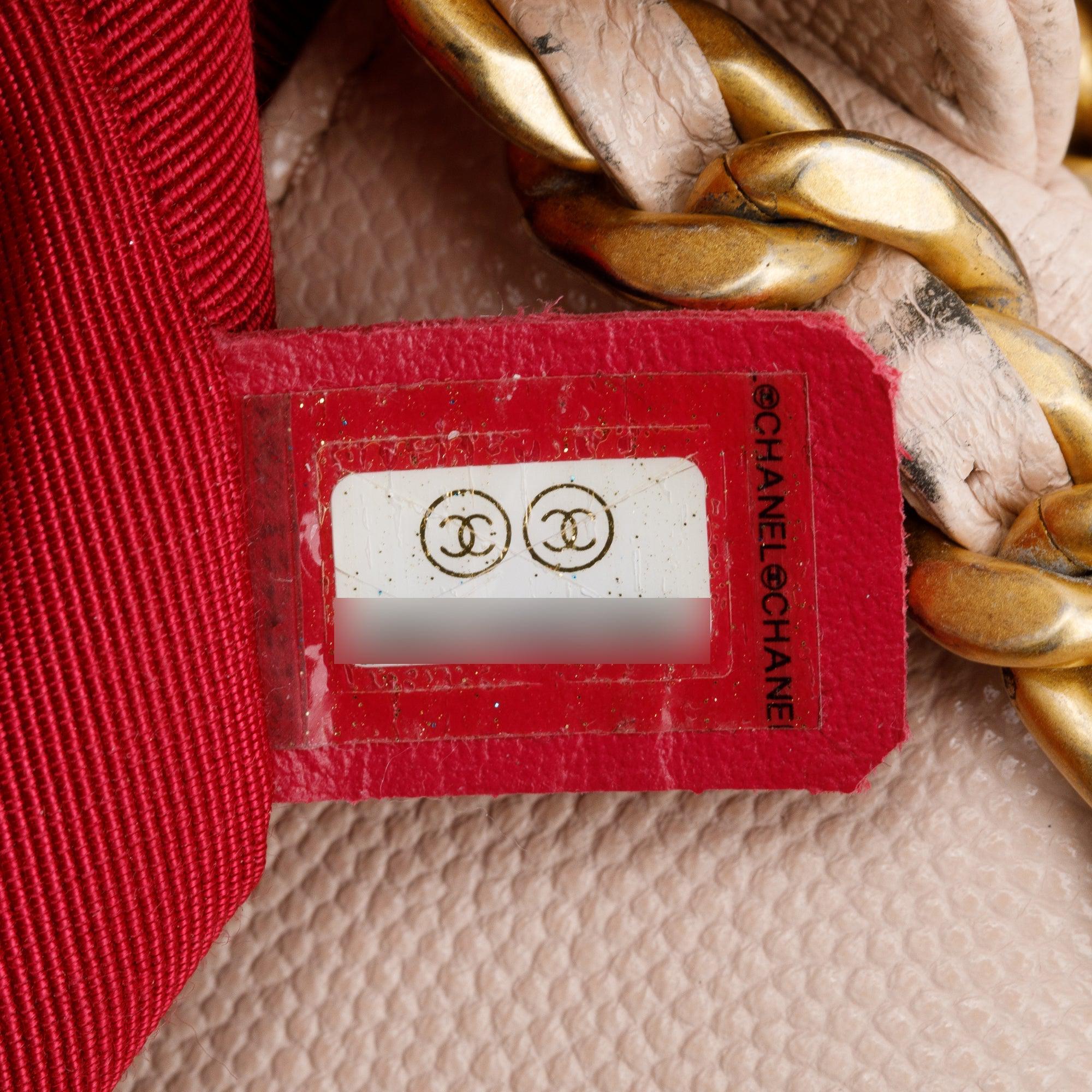 Chanel 2020 Beige Quilted Caviar Leather Small Fashion Therapy Full Flap Bag w/ Box, Receipt & Authenticity Card