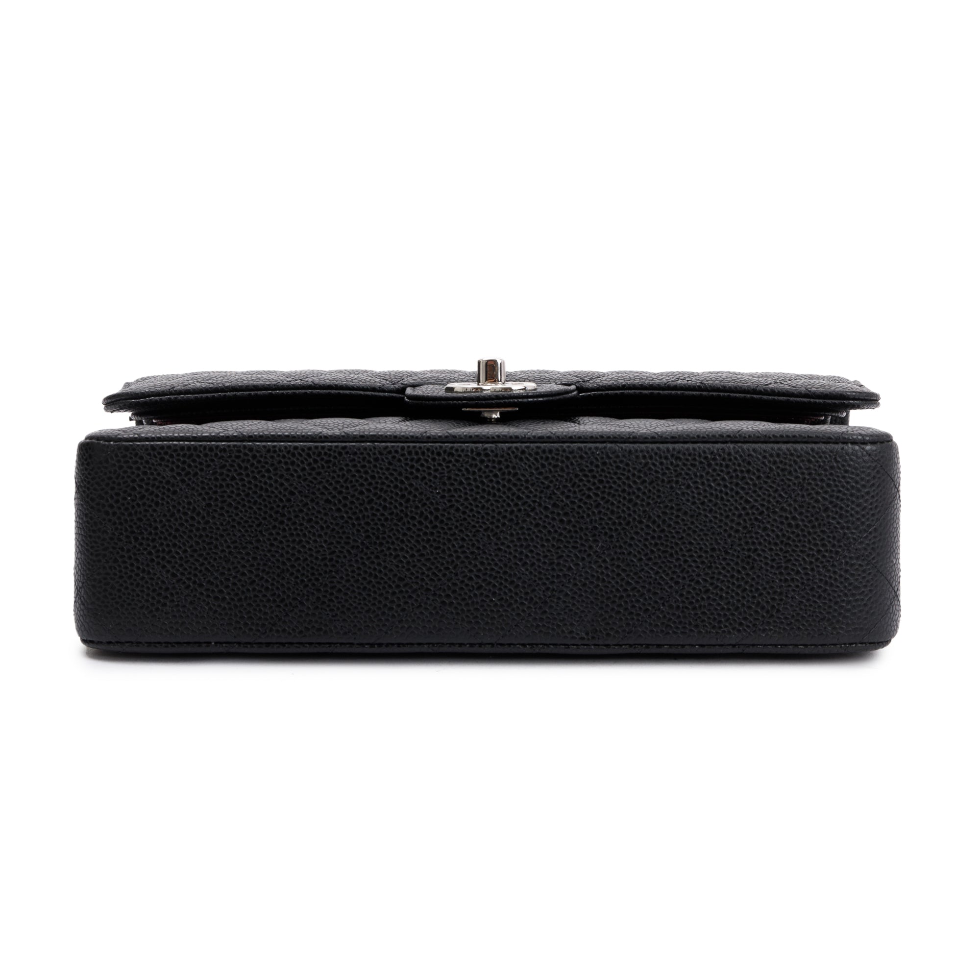 Chanel 2020 Black Caviar Leather Classic Medium Double Flap Bag w/ Box, Receipt & Authenticity Card