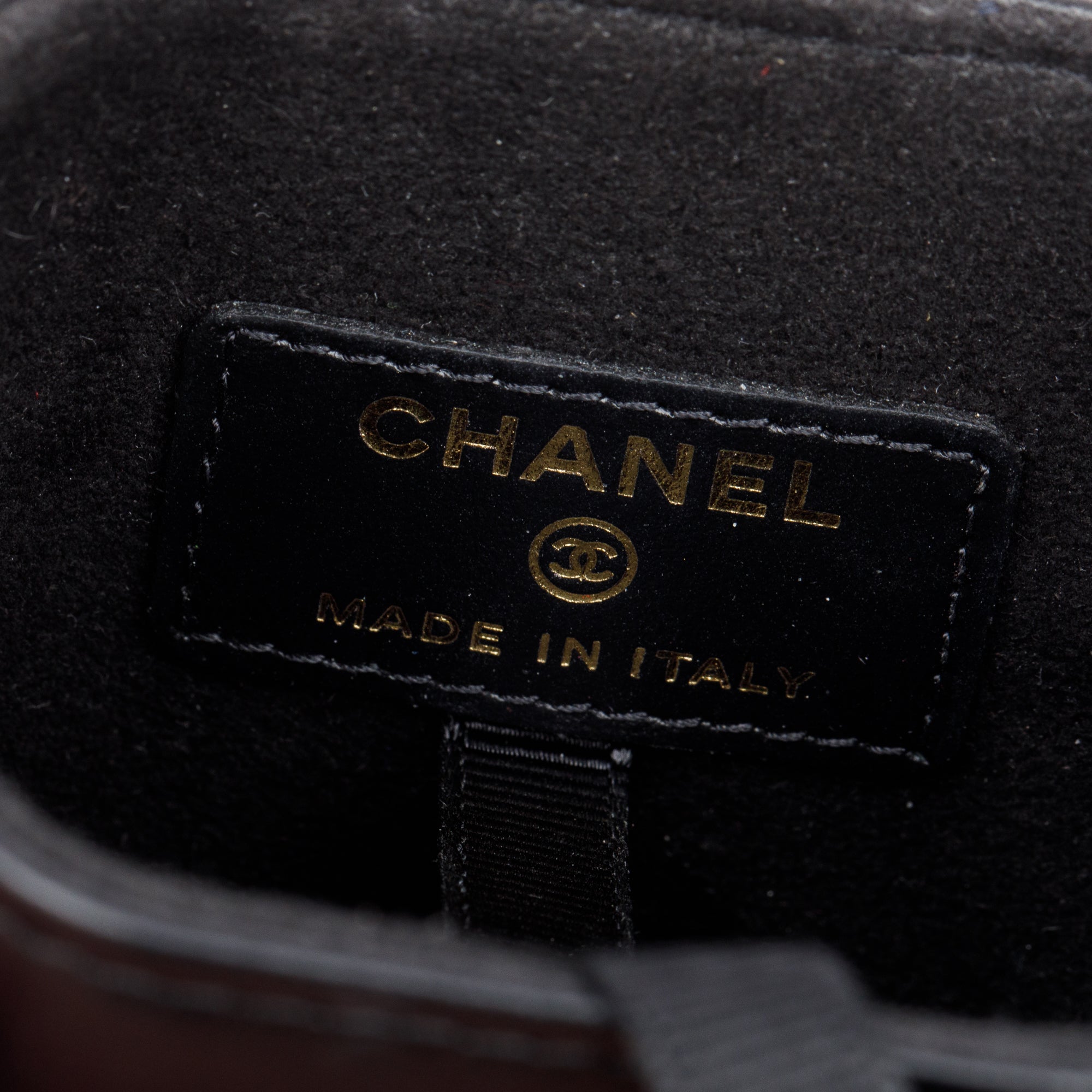 Chanel 2020 Black Jersey Faux Pearl & Crystal Embellished Clutch With Chain