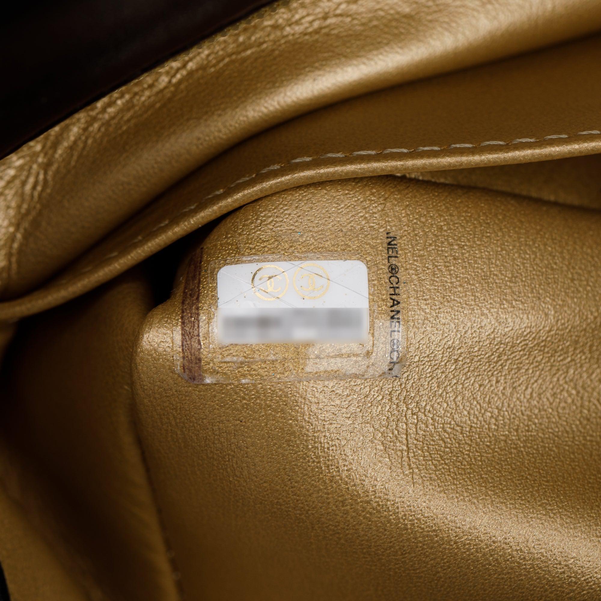 Chanel 2020 Black Quilted Lambskin Pearl Crush Square Mini Flap Bag w/ Authenticity Card