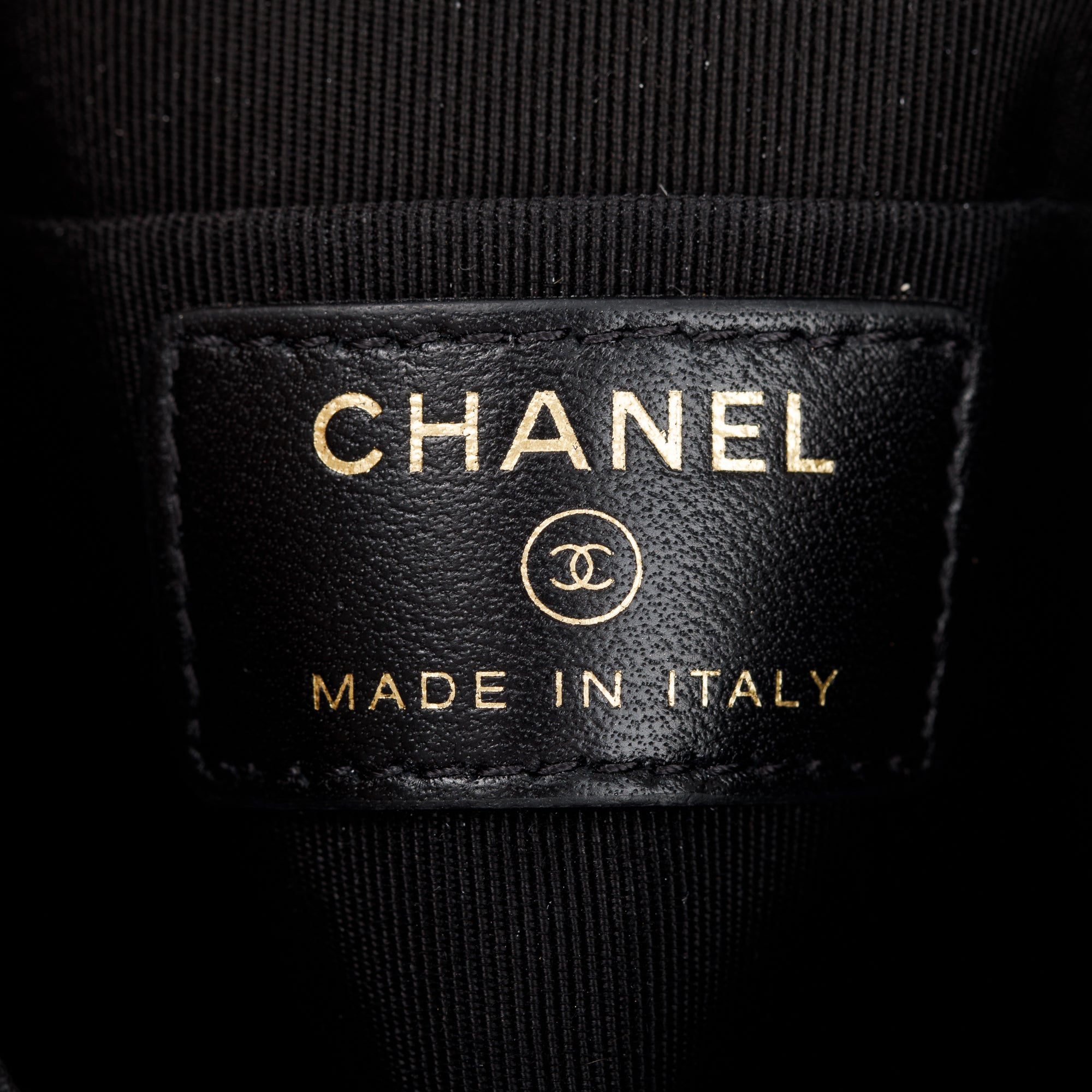 Chanel 2020 Black Quilted Patent Leather Classic Pouchw/ Box