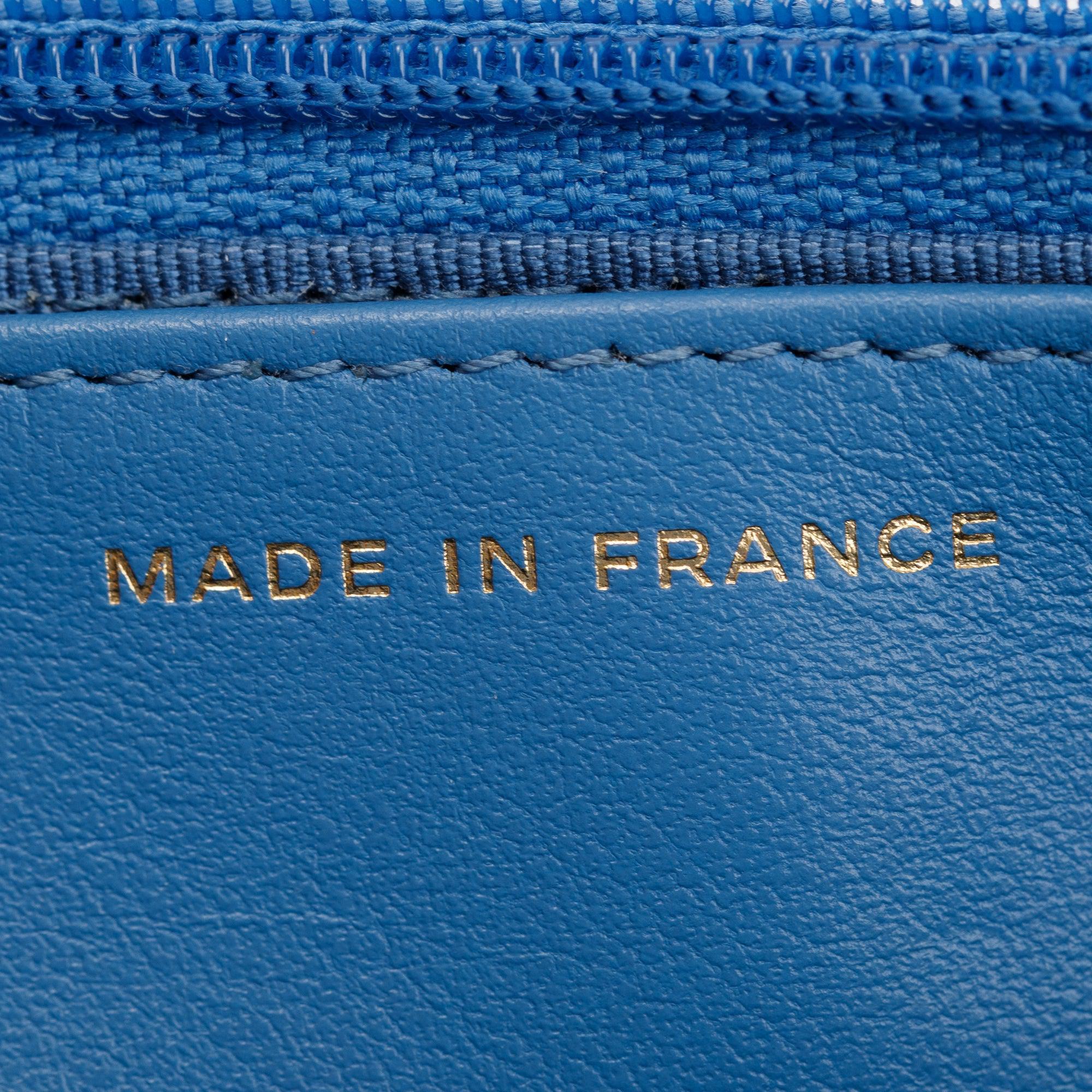 Chanel 2020 Blue Caviar Leather Classic Wallet on Chain w/ Box & Receipt