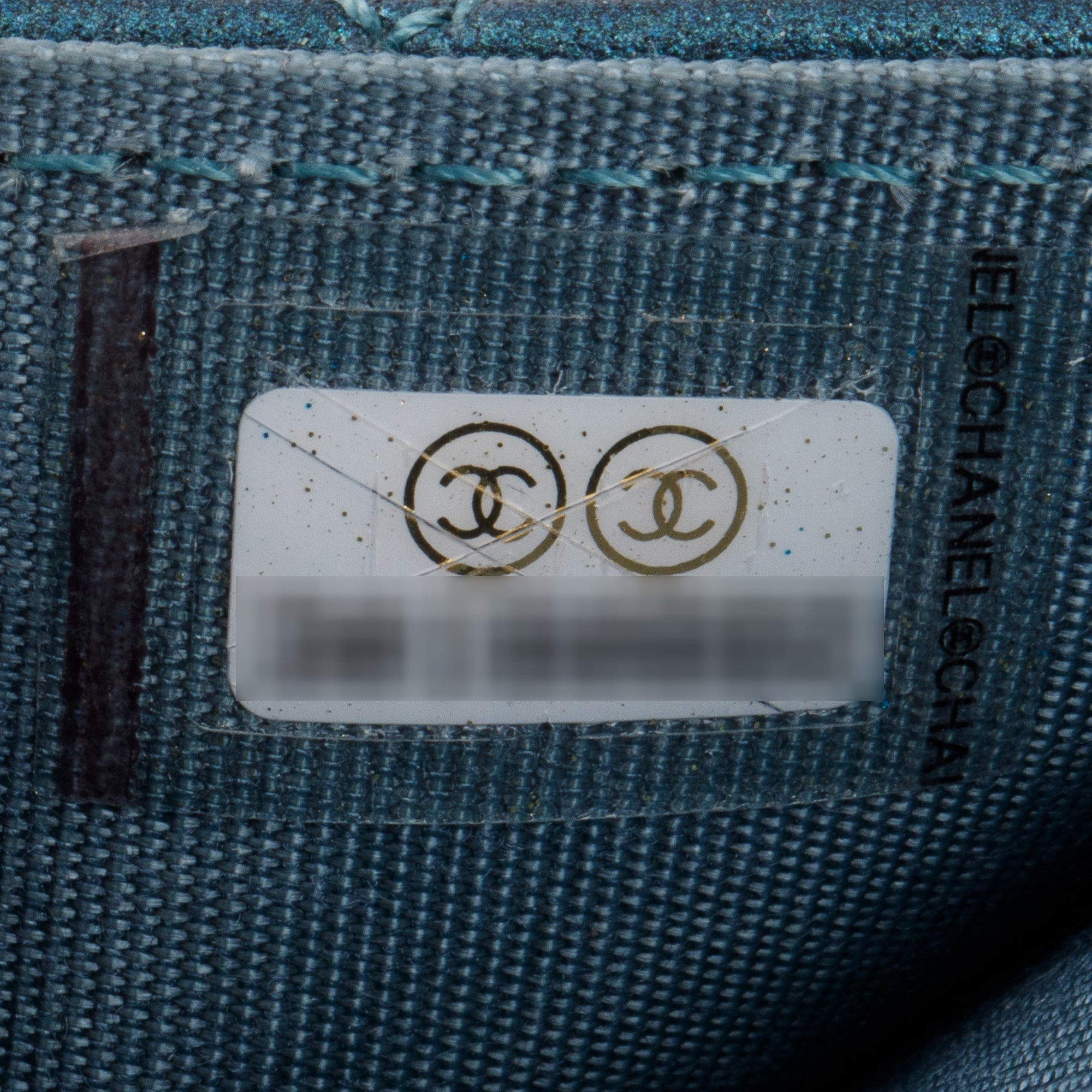 Chanel 2020 Blue Metallic Lambskin Boy Flap Card Holder w/ Box & Authenticity Card