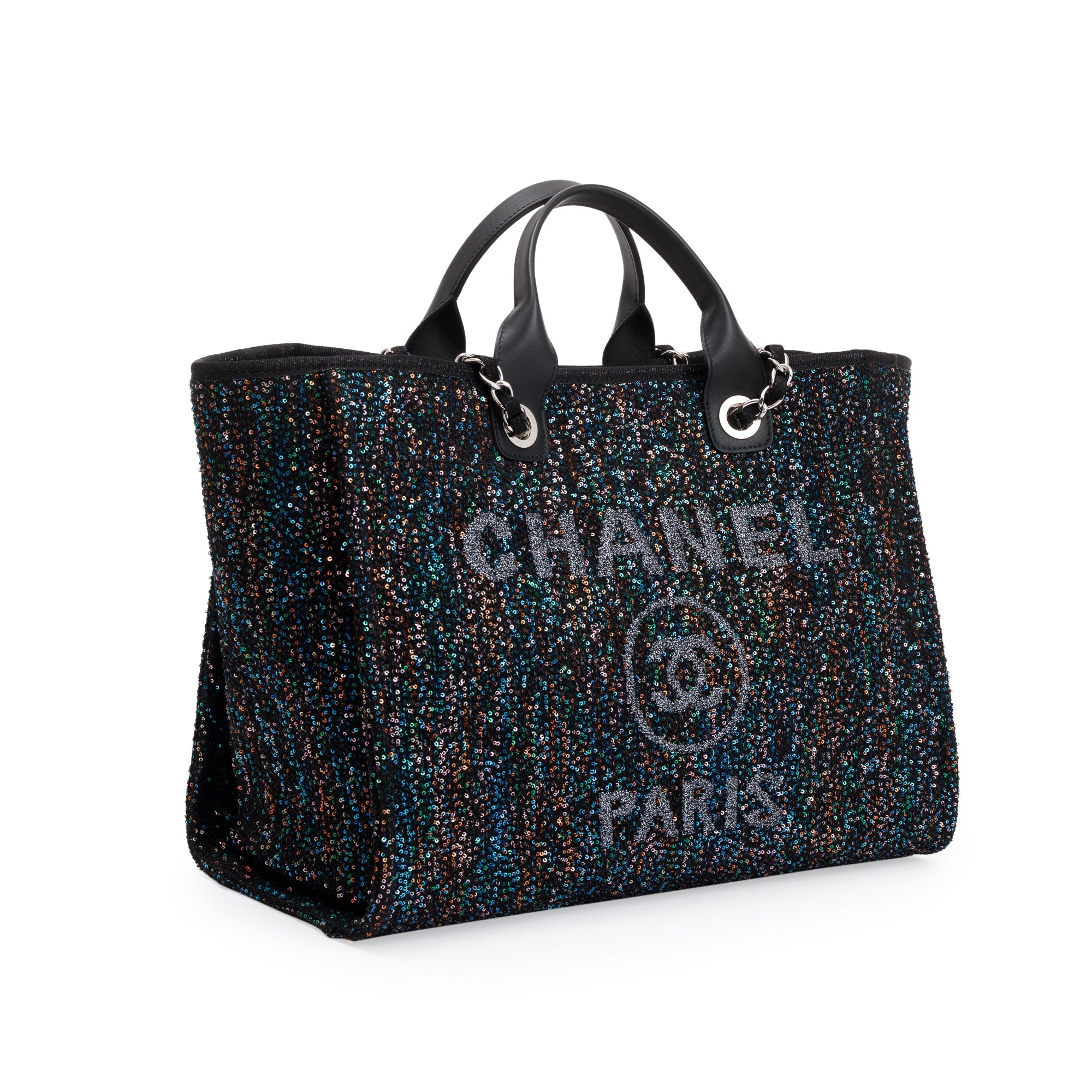 Chanel 2020 Medium Sequin Deauville Tote w/ Authenticity Card