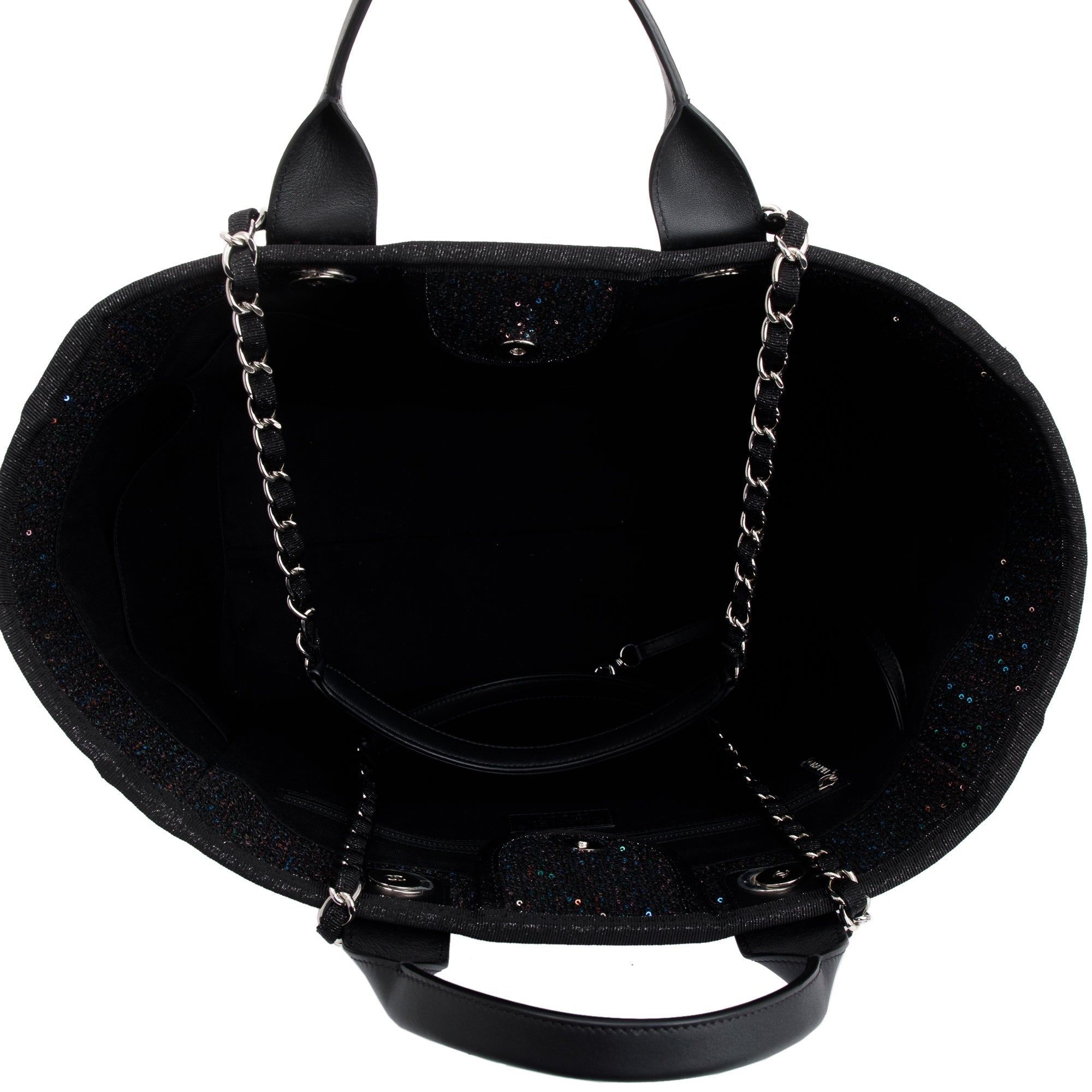 Chanel 2020 Medium Sequin Deauville Tote w/ Authenticity Card