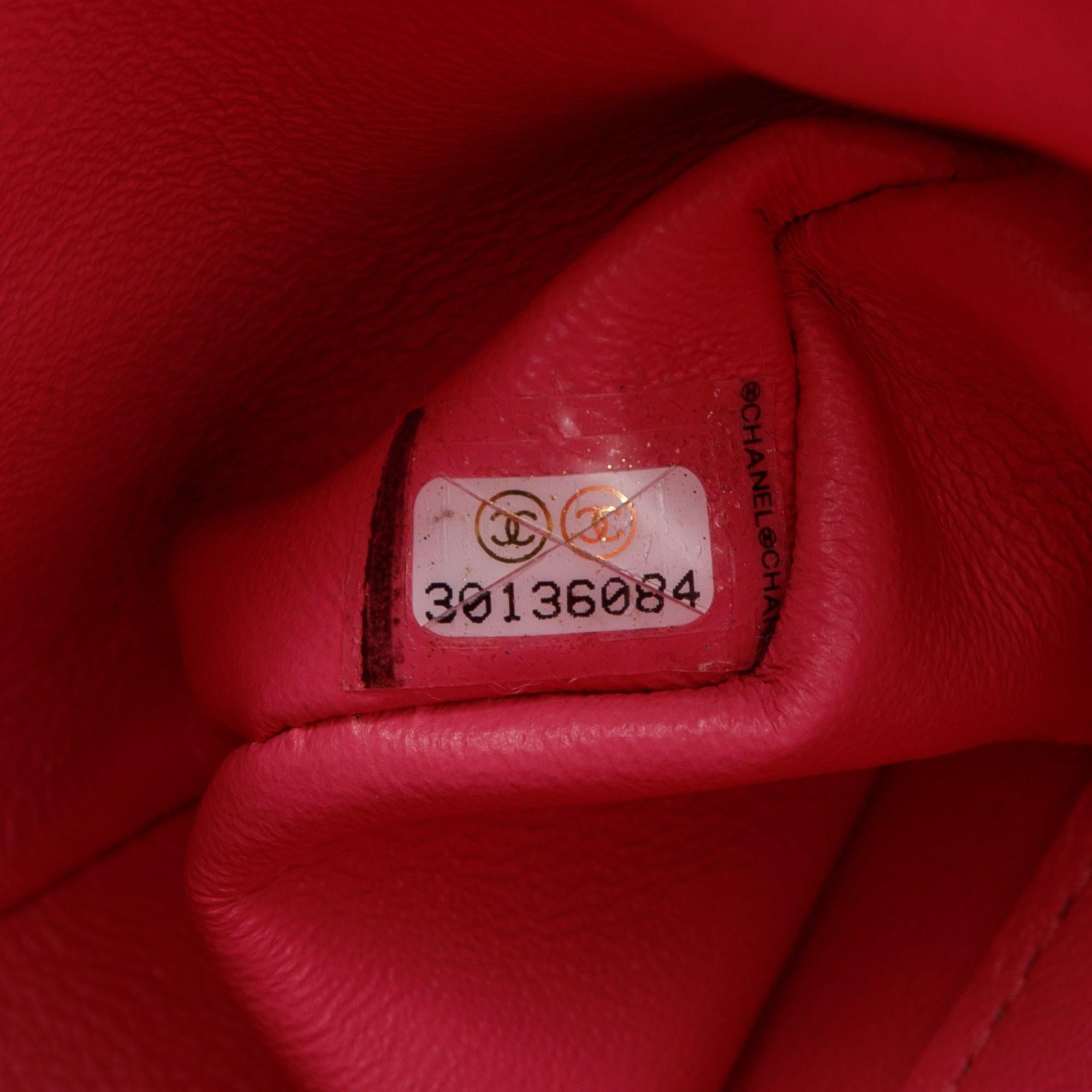 Chanel 2020 Pink Caviar Small Classic Double Flap Bag w/ Box & Authenticity Card