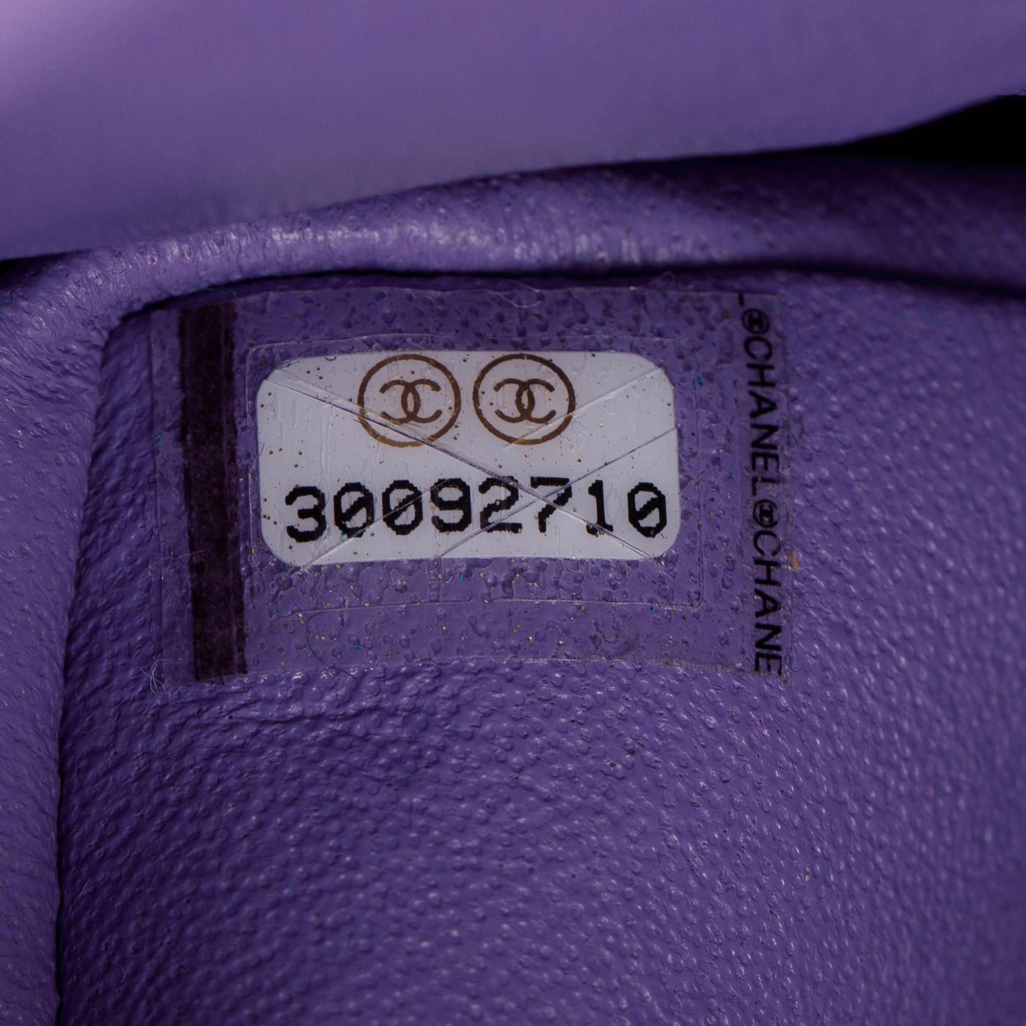 Chanel 2020 Purple Caviar Classic Medium Double Flap Bag w/ Authenticity Card