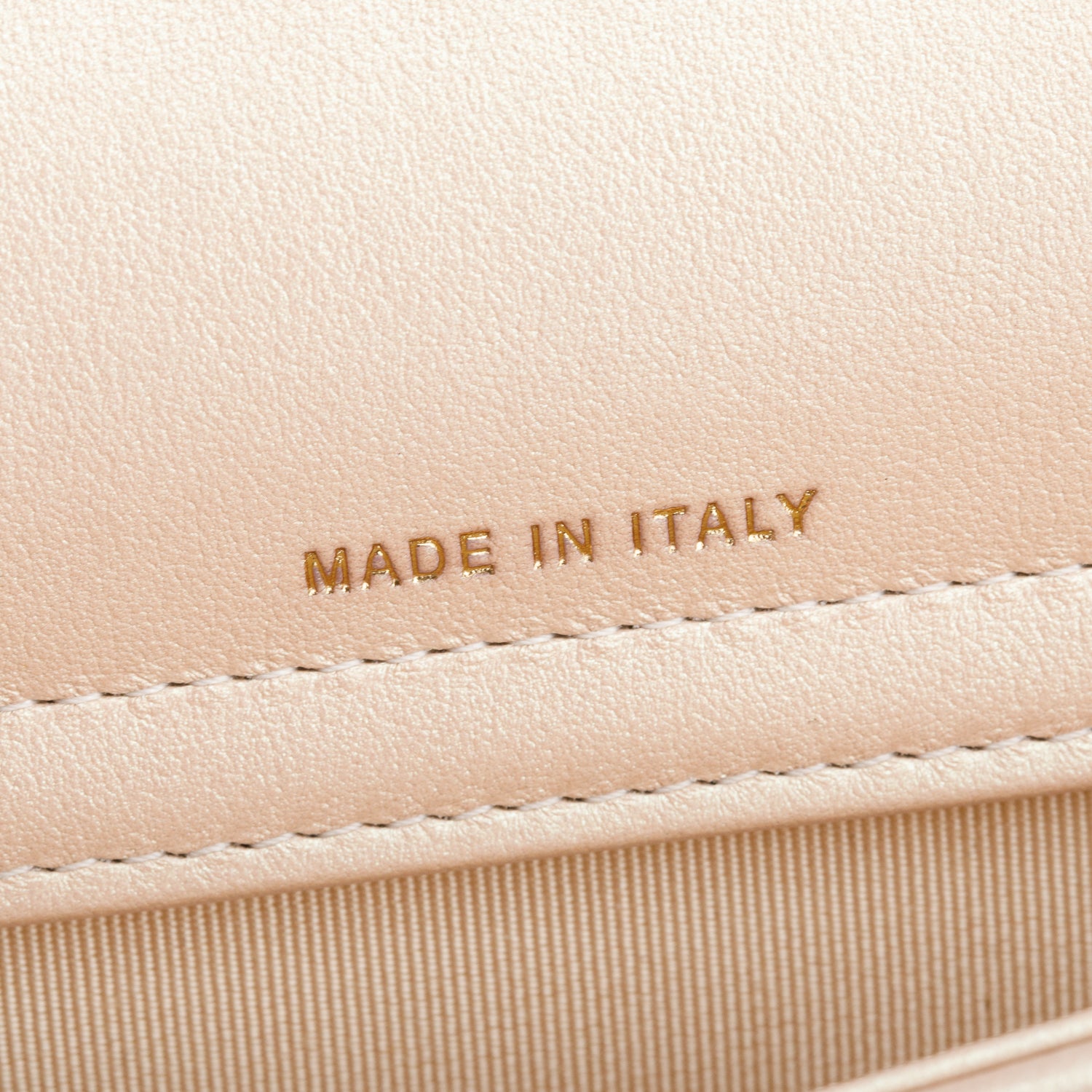 Chanel 2021 Beige Iridescent Quilted Calfskin Leather Classic Flap Phone Holder on Chain w/ Box & Receipt