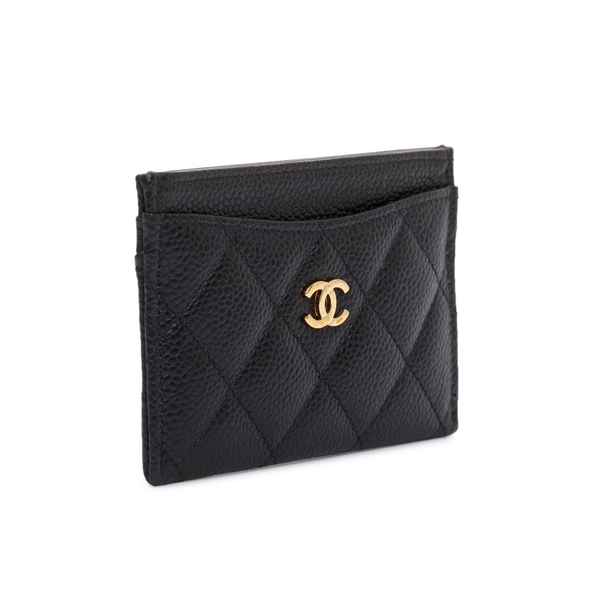 Chanel 2021 Black Caviar Leather Classic Card Holder w/ Box, Receipt & Authenticity Card
