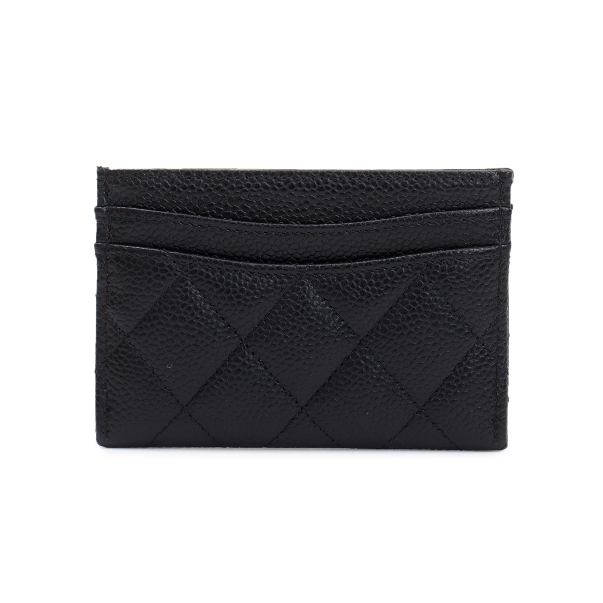 Chanel 2021 Black Caviar Leather Classic Card Holder w/ Box, Receipt & Authenticity Card
