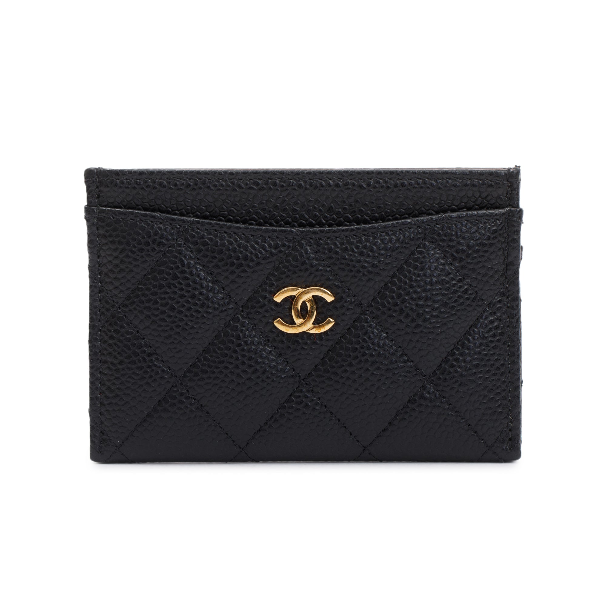 Chanel 2021 Black Caviar Leather Classic Card Holder w/ Box, Receipt & Authenticity Card