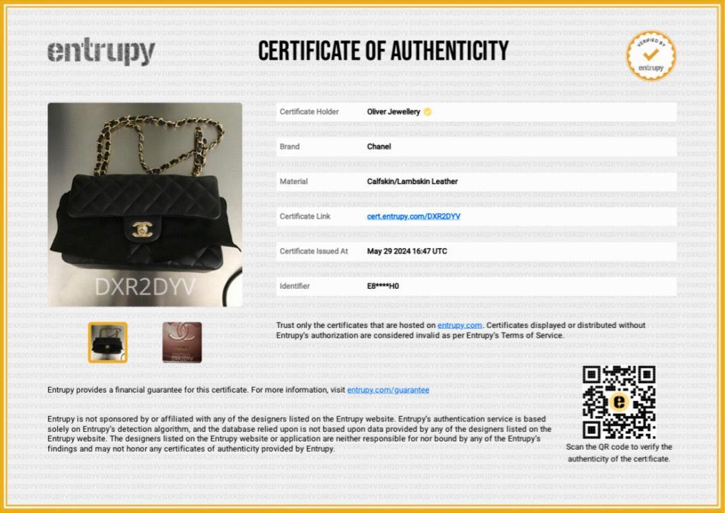 Chanel 2021 Black Lambskin Classic Small Double Flap Bag w/ Box