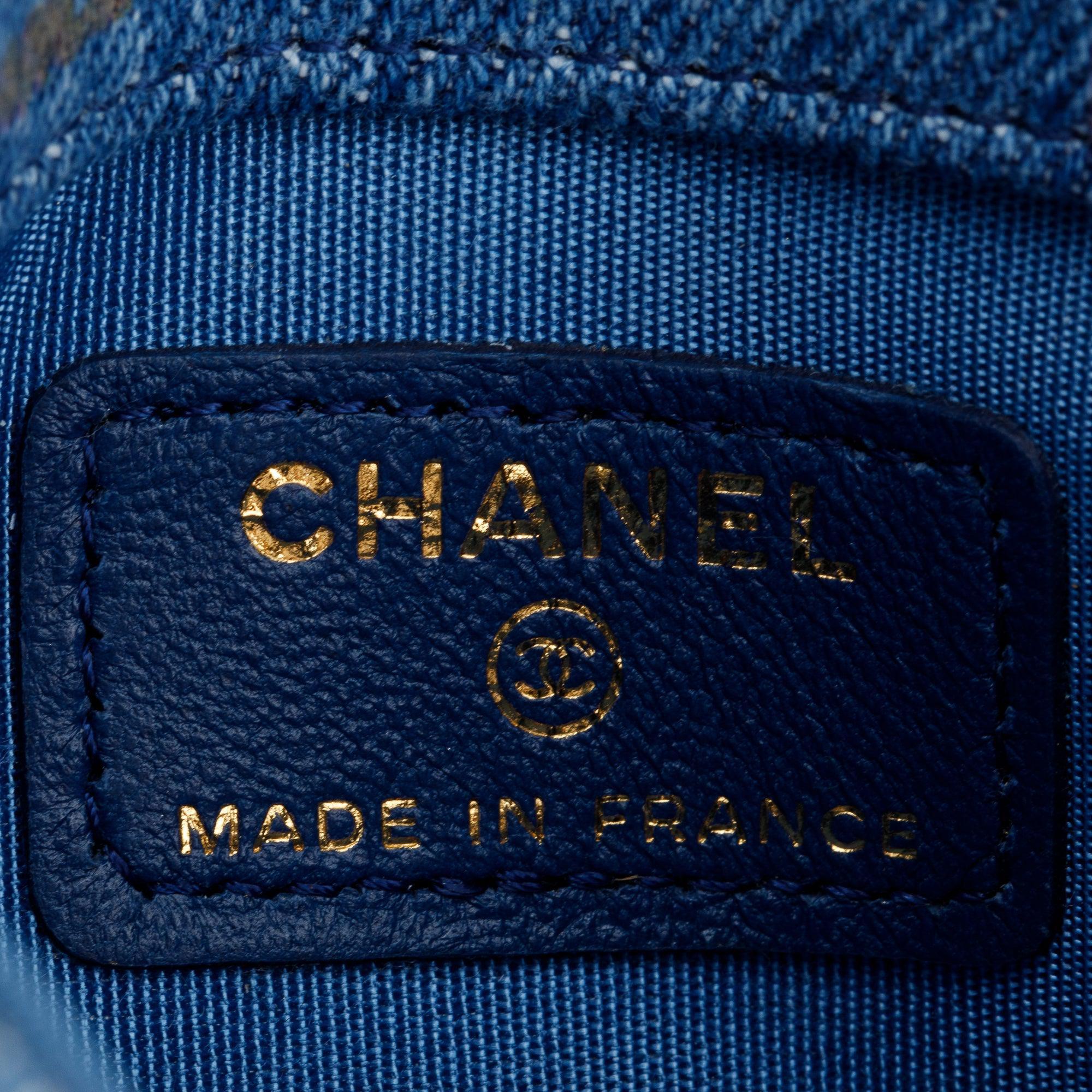 Chanel 2021 Denim Mood Clutch with Chain w/ Box & Authenticity Card